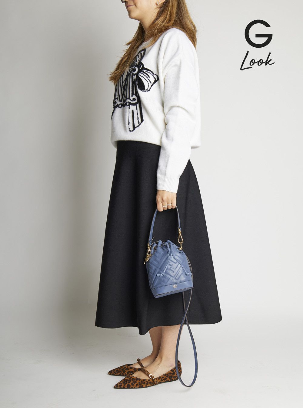 Fendi 'Mon Tresor' Blue Mini Handbag with Adjustable and Removable Shoulder Strap and All-Over Embossed FF Motif in Leather Woman Size ONE SIZE - 6 Thumbnail