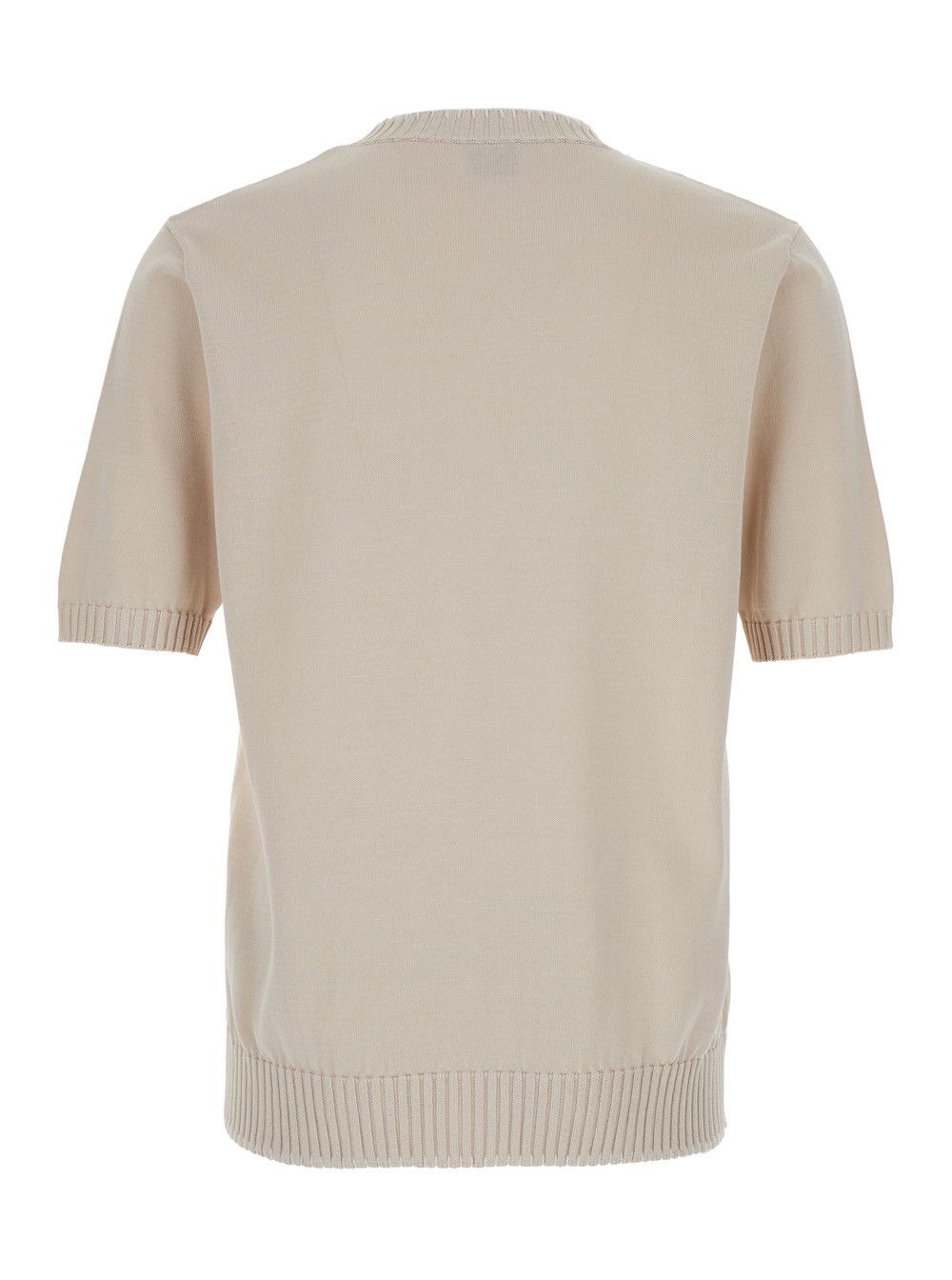 Eleventy Grey Crewneck T-Shirt with Ribbed Trims in Cotton Woman Size US L / EU 52-54 / 3 - 2 Thumbnail