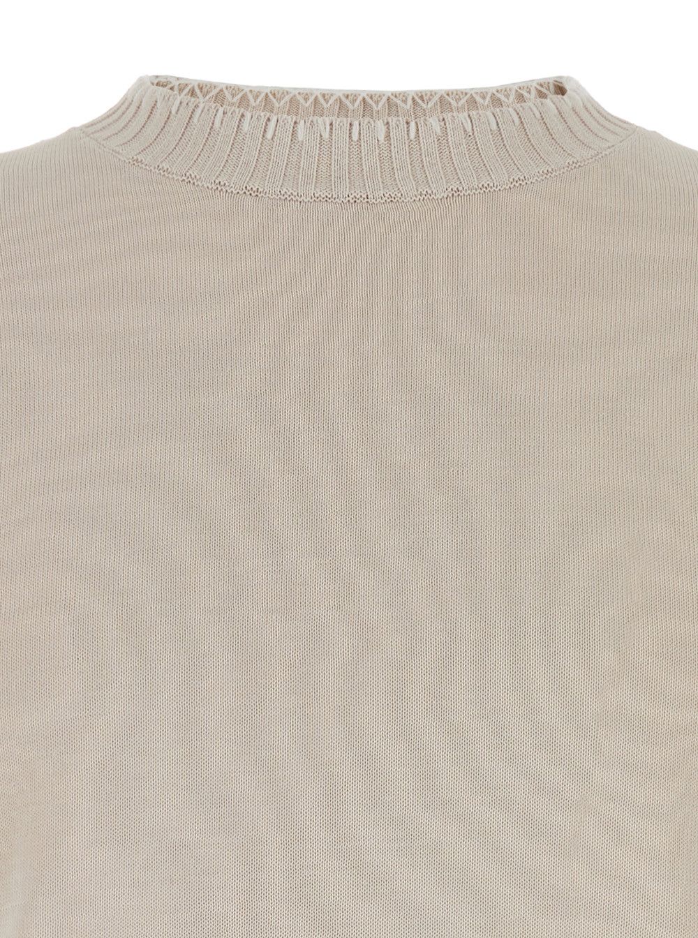 Eleventy Grey Crewneck T-Shirt with Ribbed Trims in Cotton Woman Size US L / EU 52-54 / 3 - 3 Thumbnail