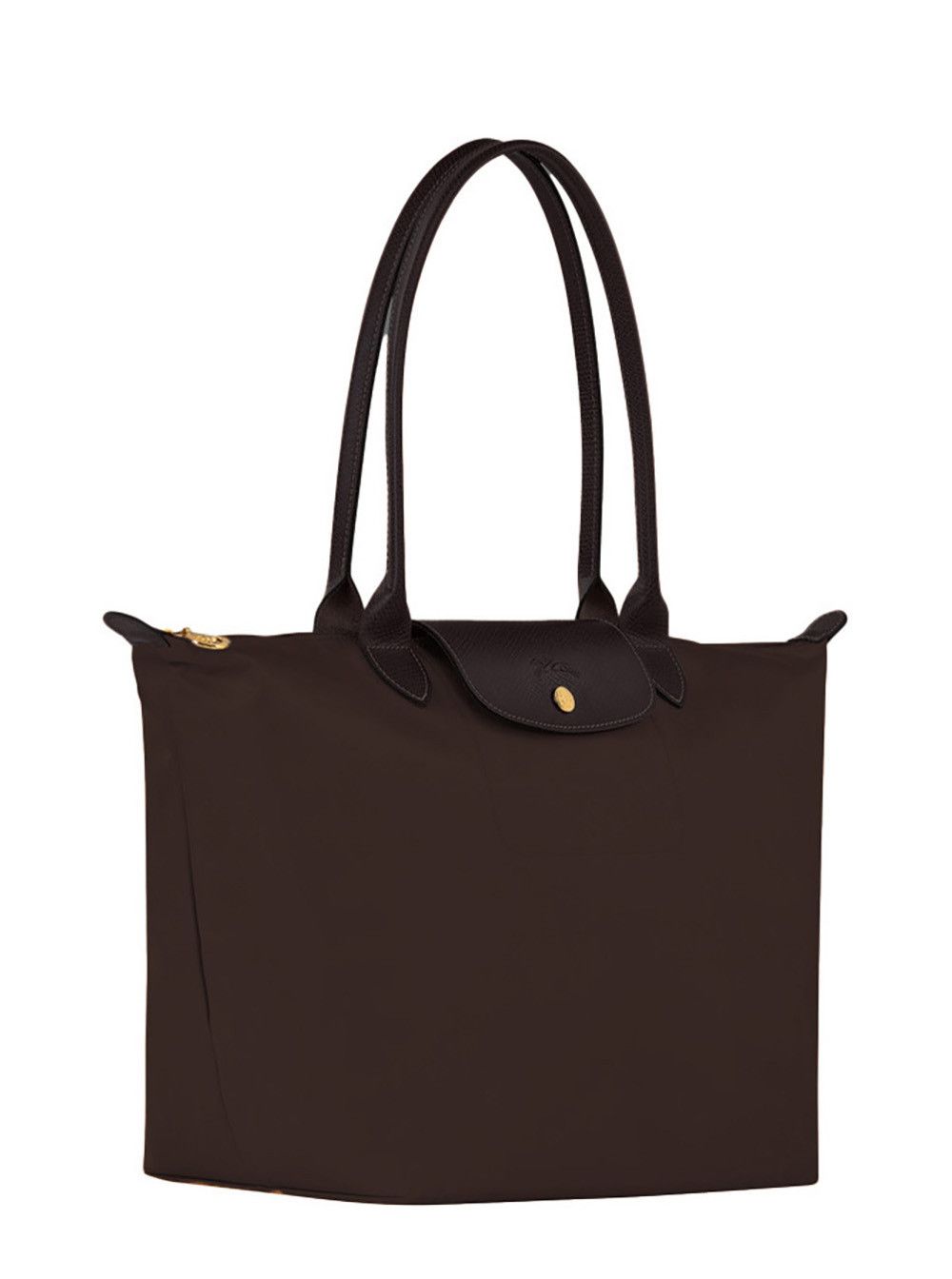 Longchamp 'Le Pilage' Brown Large Tote Bag with Two Top Handles and Embossed Logo on the Front in Ecoleather Woman Size ONE SIZE - 2 Thumbnail
