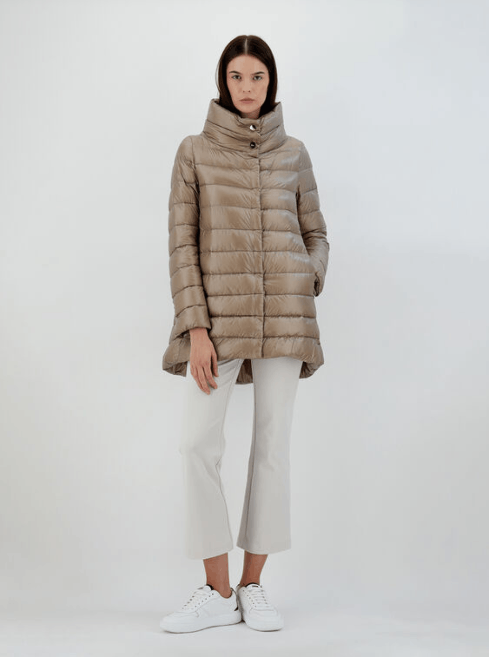 Herno Herno Woman's Amelia taupe colored Nylon Down Jacket Size M / US 6-8 / IT 42-44 - 2 Thumbnail