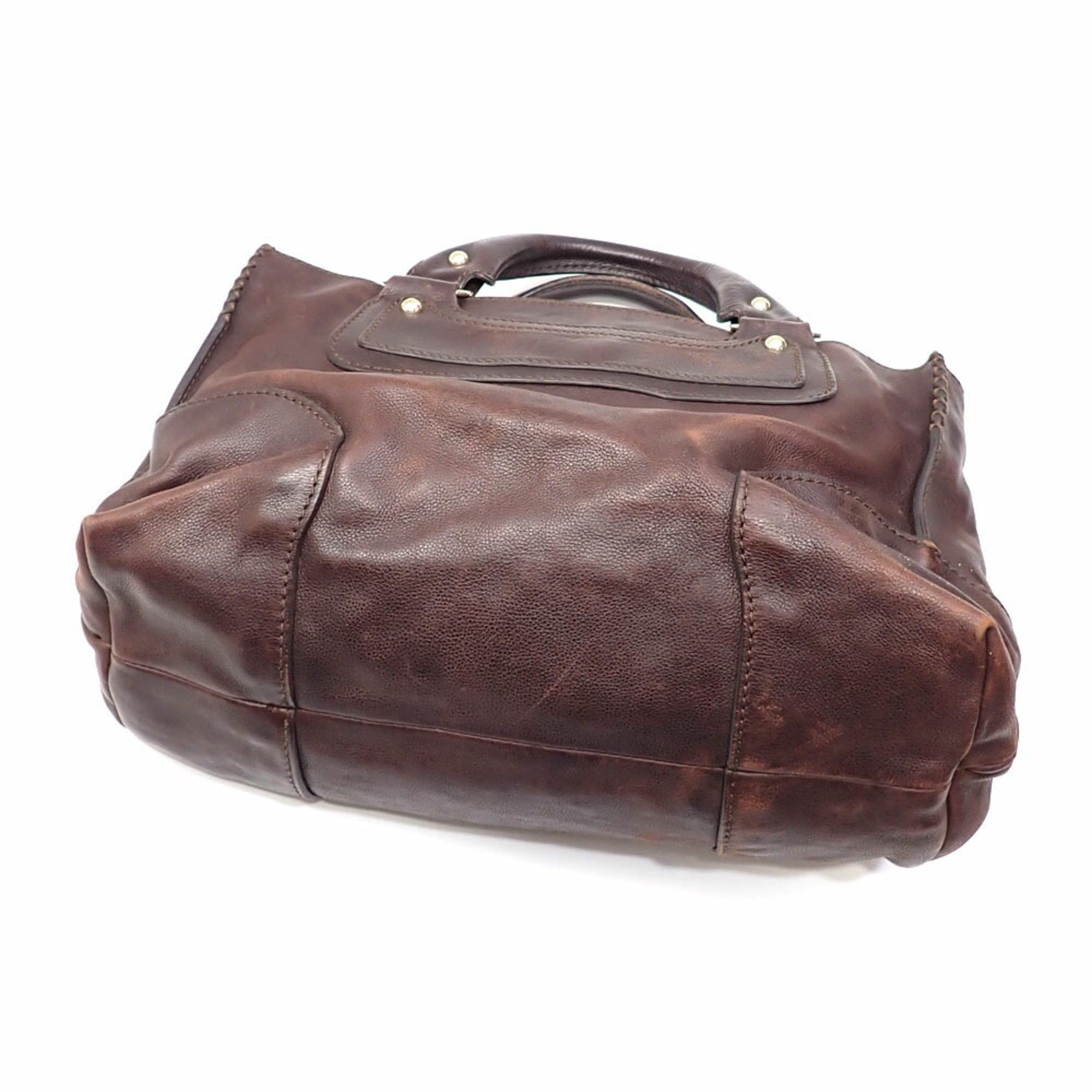 Celine Boogie handbag for women, brown leather A6049583