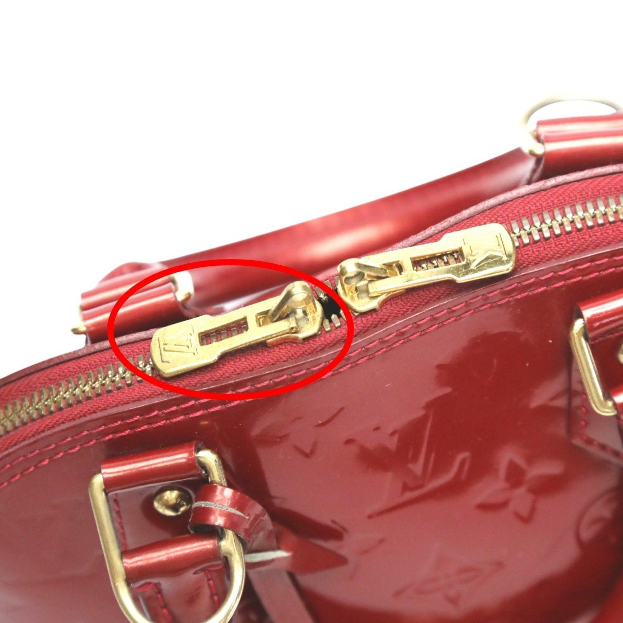 Louis Vuitton Louis Vuitton Handbag 2WAY Bag Monogram Alma BB Vernis M90174 Red Size ONE SIZE - 10 Thumbnail