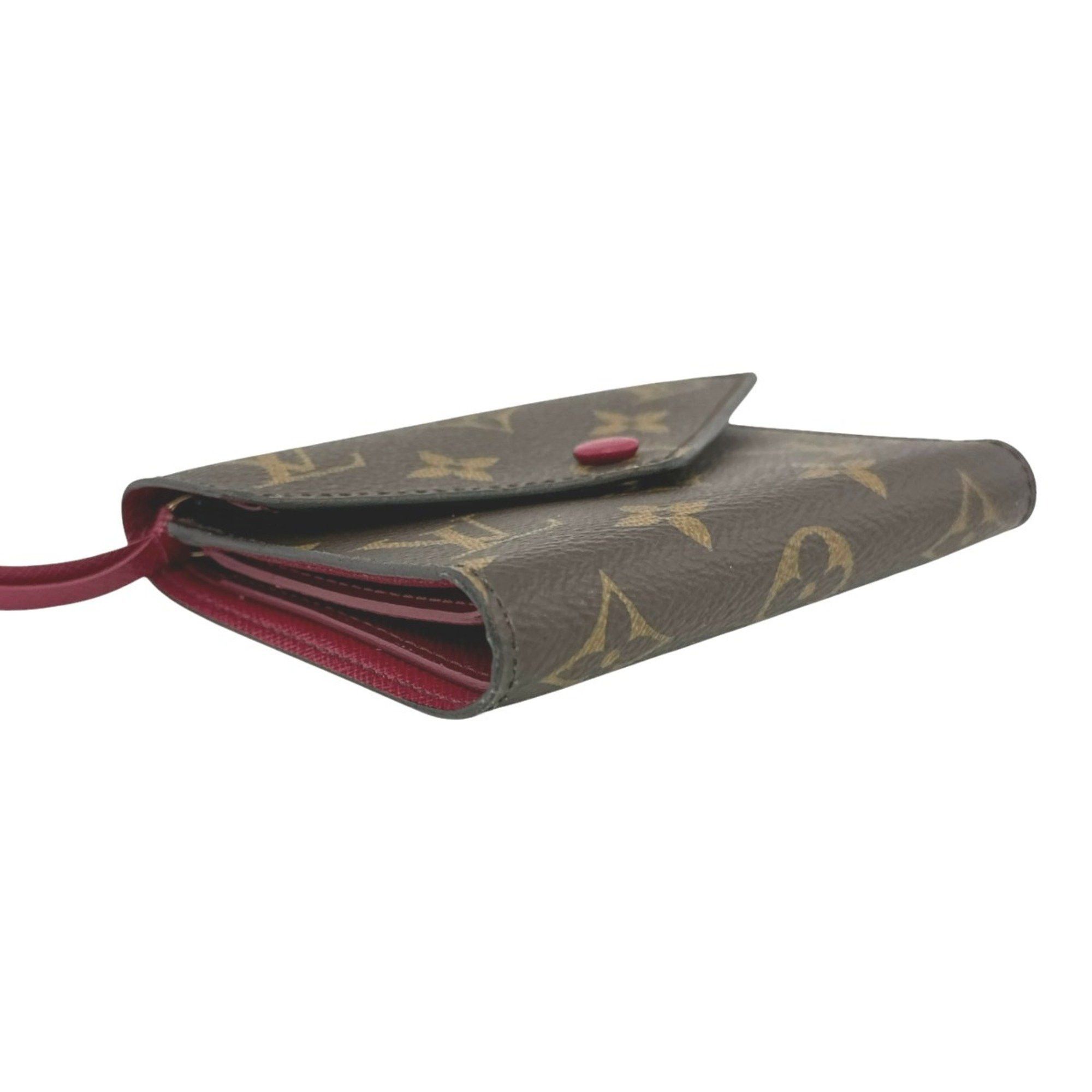 Louis Vuitton Louis Vuitton Wallet/Coin Case Business Card Holder/Card with Coin Purse Monogram Portefeuille Victorine Canvas M41938 Red Size ONE SIZE - 5 Thumbnail