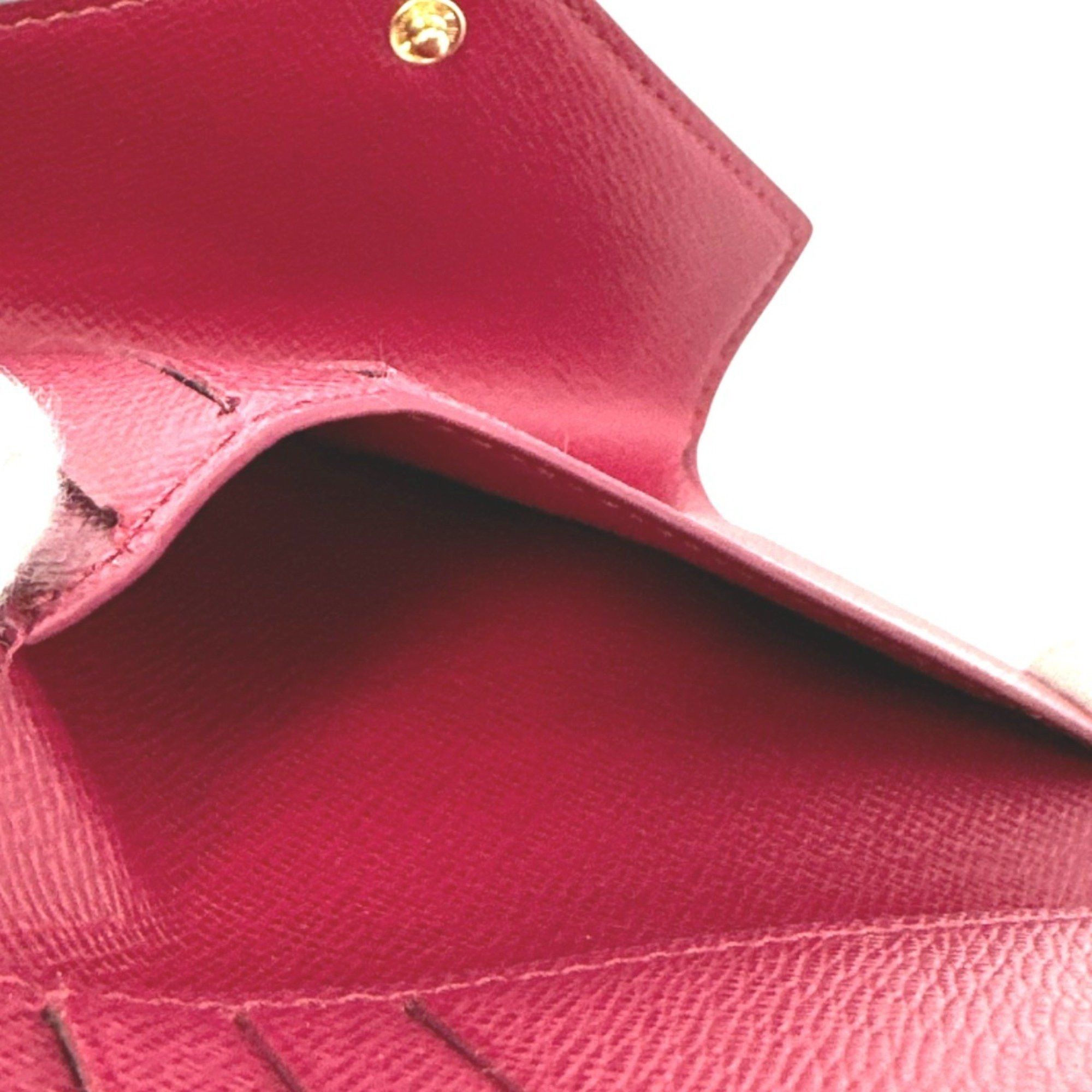 Louis Vuitton Louis Vuitton Wallet/Coin Case Business Card Holder/Card with Coin Purse Monogram Portefeuille Victorine Canvas M41938 Red Size ONE SIZE - 12 Thumbnail
