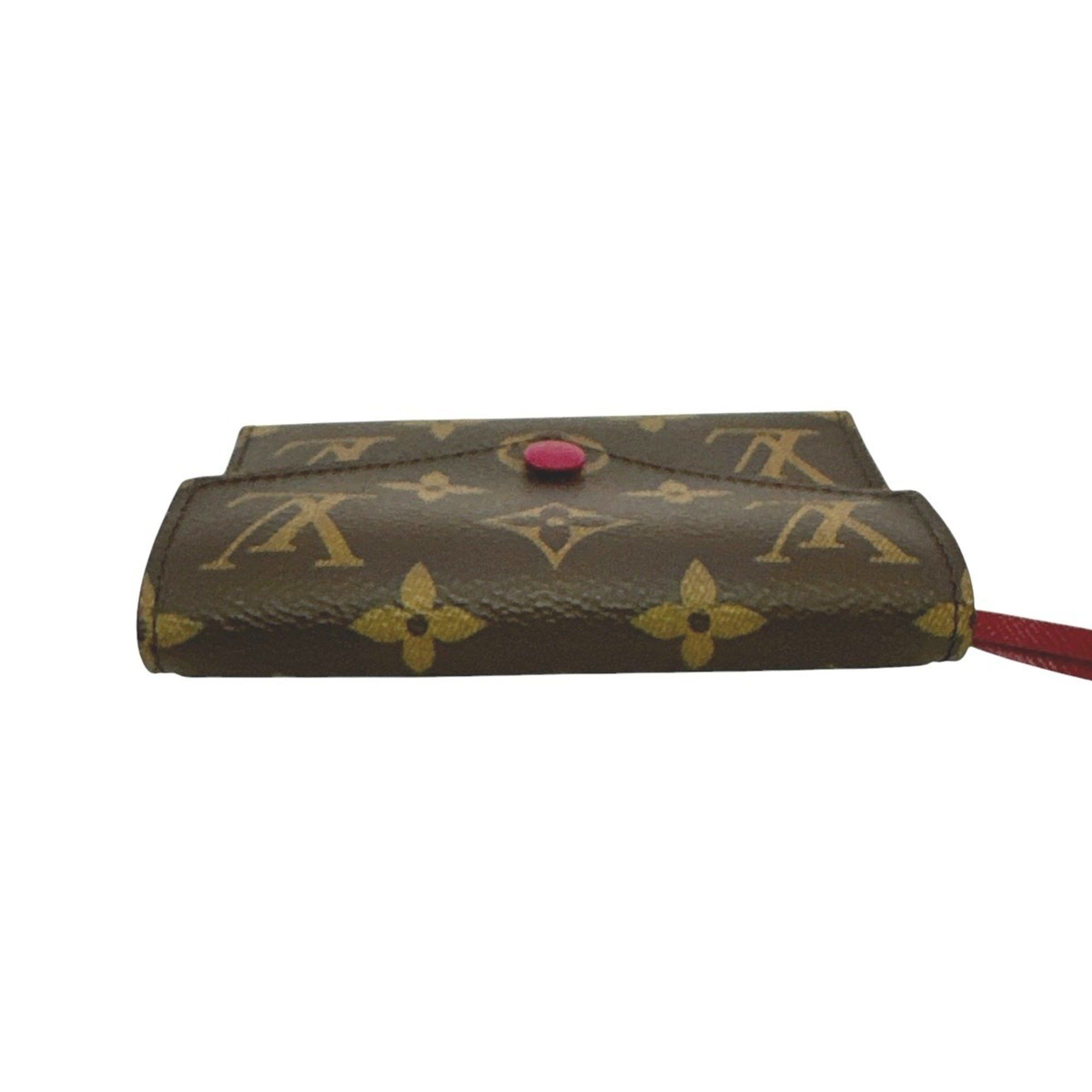 Louis Vuitton Louis Vuitton Wallet/Coin Case Business Card Holder/Card with Coin Purse Monogram Portefeuille Victorine Canvas M41938 Red Size ONE SIZE - 3 Thumbnail