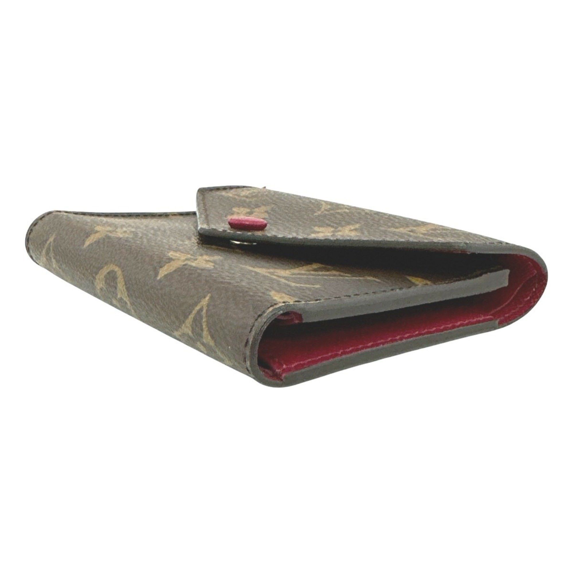 Louis Vuitton Louis Vuitton Wallet/Coin Case Business Card Holder/Card with Coin Purse Monogram Portefeuille Victorine Canvas M41938 Red Size ONE SIZE - 8 Thumbnail