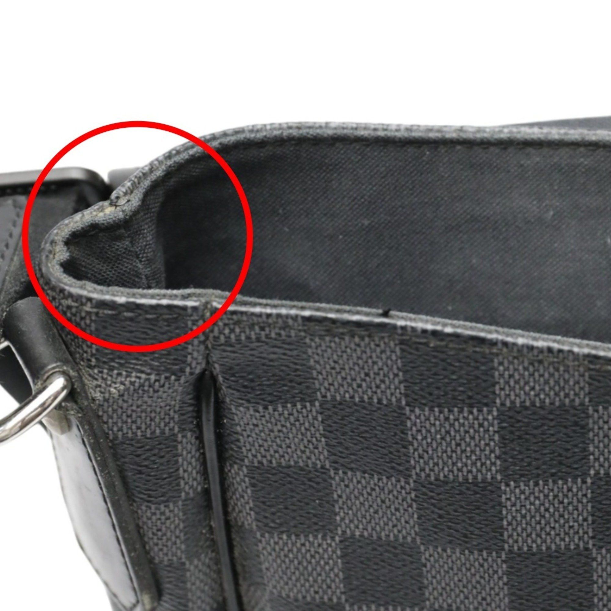Louis Vuitton LOUIS VUITTON Shoulder Bag Damier Graphite Daniel GM Leather N58033 Black Size ONE SIZE - 15 Thumbnail