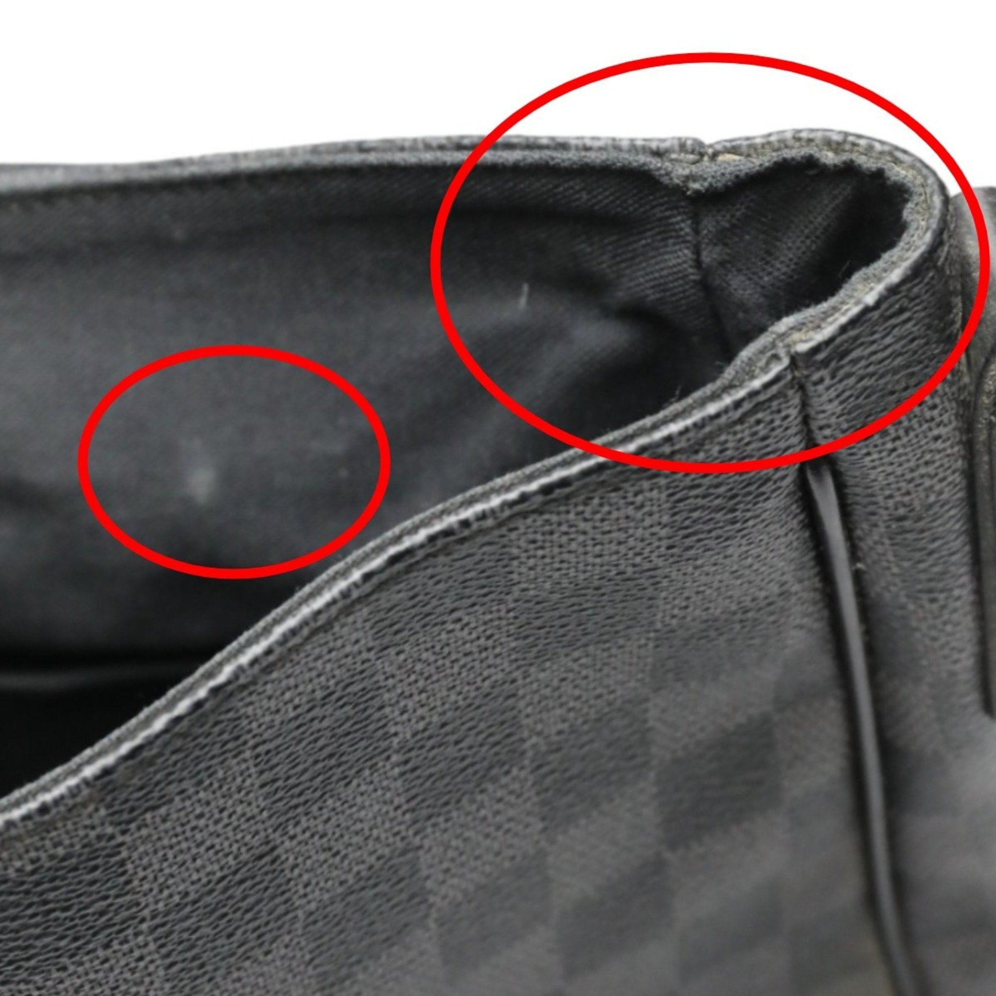 Louis Vuitton LOUIS VUITTON Shoulder Bag Damier Graphite Daniel GM Leather N58033 Black Size ONE SIZE - 16 Thumbnail