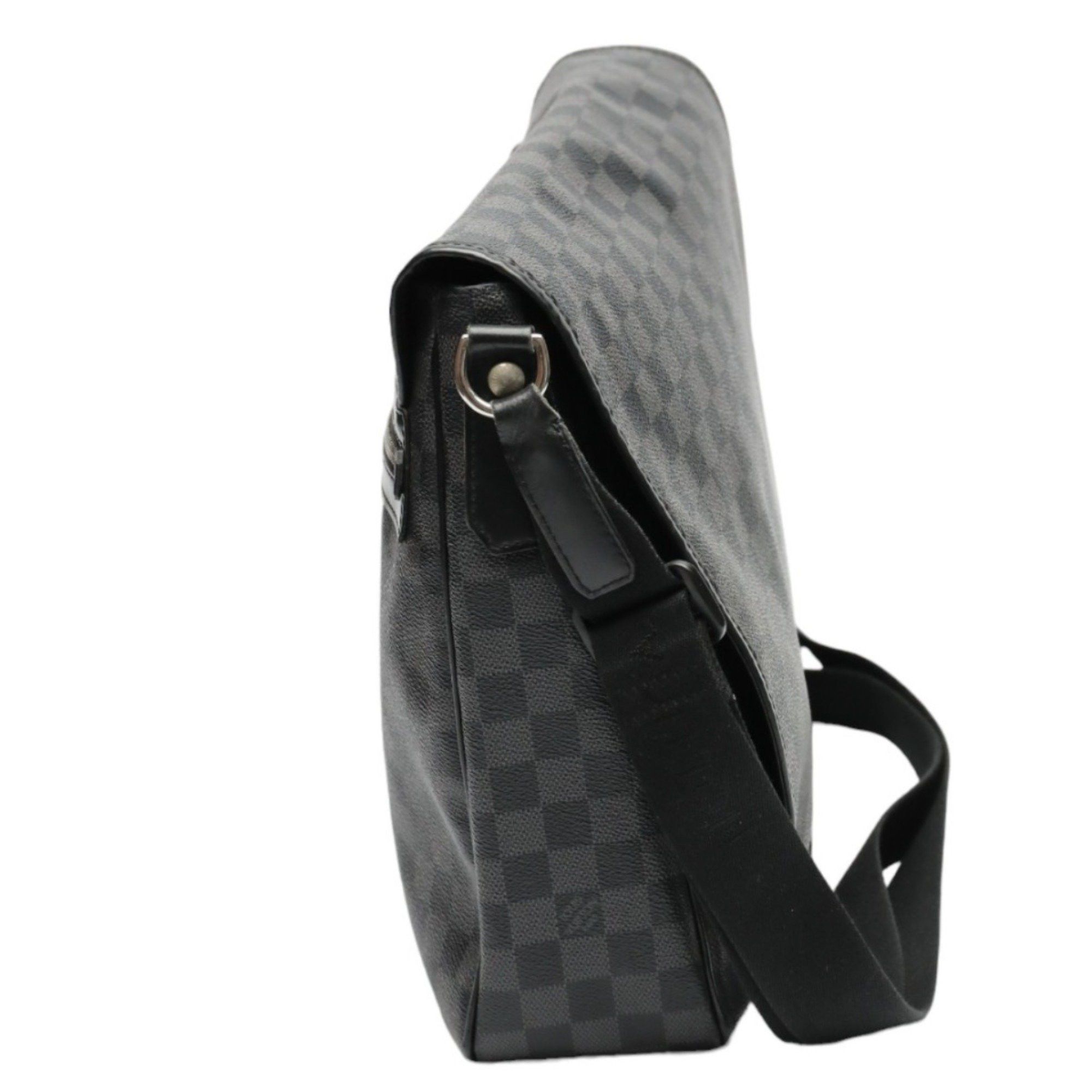 Louis Vuitton LOUIS VUITTON Shoulder Bag Damier Graphite Daniel GM Leather N58033 Black Size ONE SIZE - 3 Thumbnail