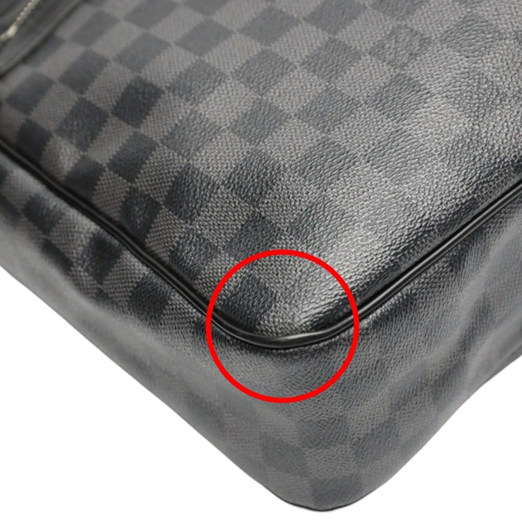 Louis Vuitton LOUIS VUITTON Shoulder Bag Damier Graphite Daniel GM Leather N58033 Black Size ONE SIZE - 8 Thumbnail