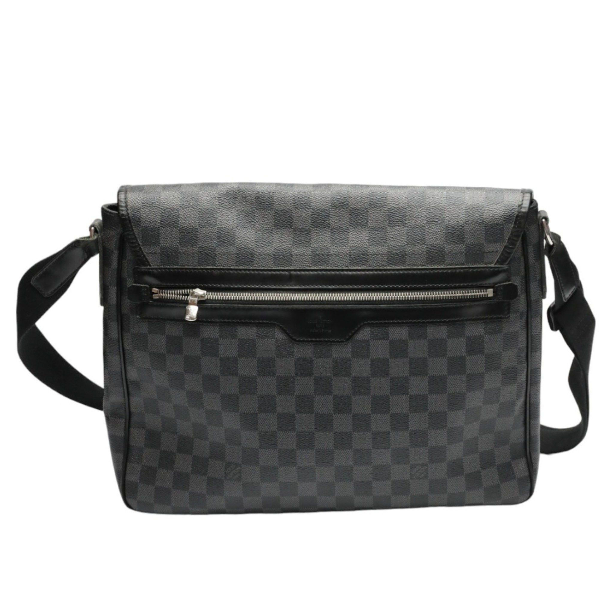 Louis Vuitton LOUIS VUITTON Shoulder Bag Damier Graphite Daniel GM Leather N58033 Black Size ONE SIZE - 2 Thumbnail