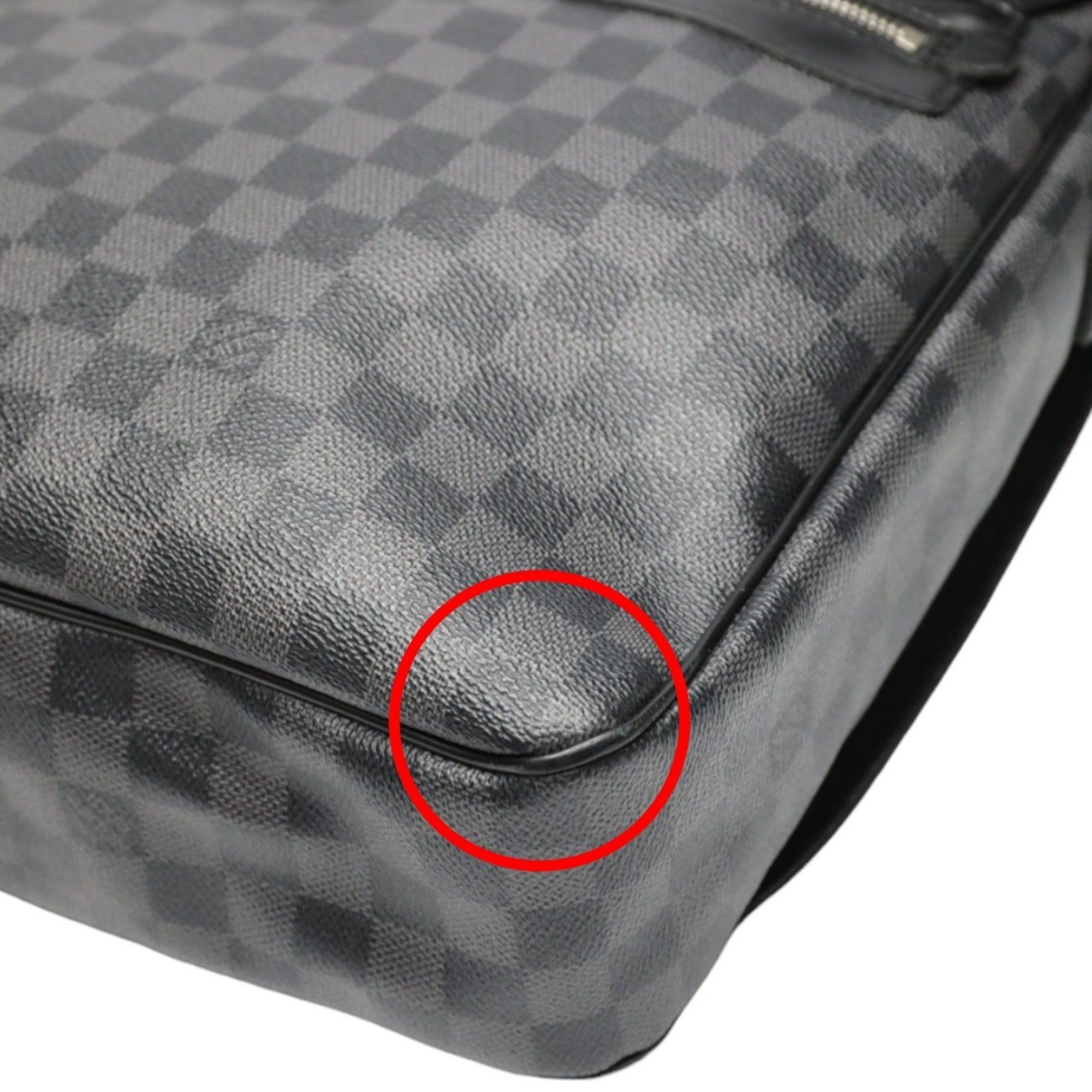 Louis Vuitton LOUIS VUITTON Shoulder Bag Damier Graphite Daniel GM Leather N58033 Black Size ONE SIZE - 9 Thumbnail