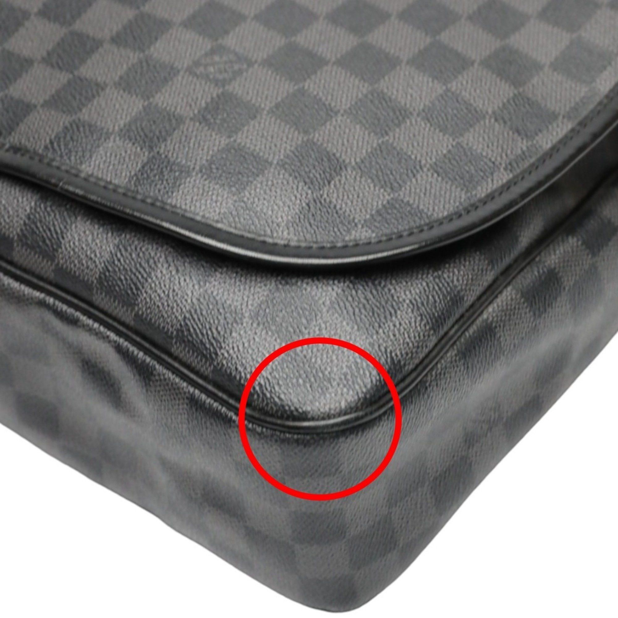 Louis Vuitton LOUIS VUITTON Shoulder Bag Damier Graphite Daniel GM Leather N58033 Black Size ONE SIZE - 7 Thumbnail