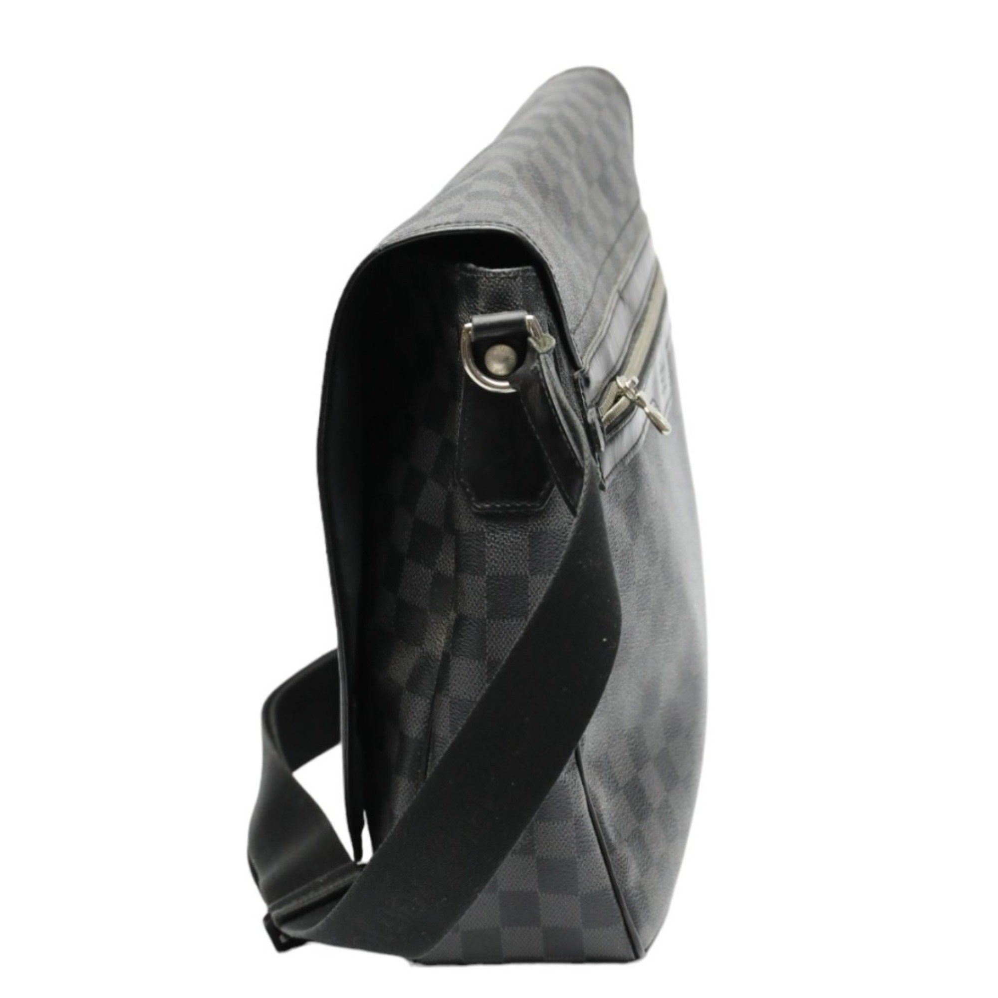 Louis Vuitton LOUIS VUITTON Shoulder Bag Damier Graphite Daniel GM Leather N58033 Black Size ONE SIZE - 4 Thumbnail