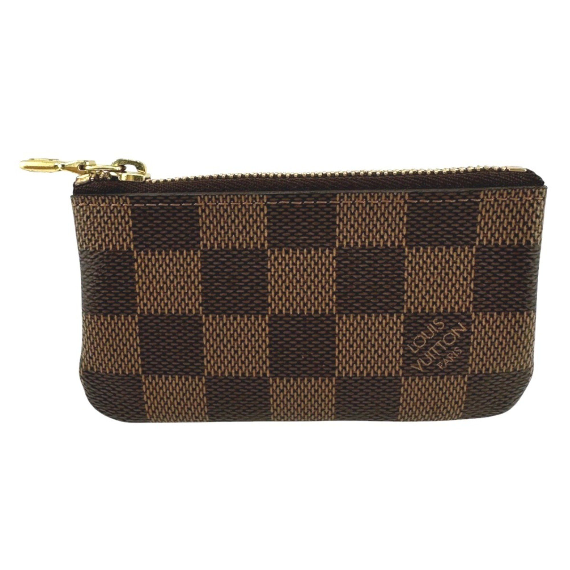 Louis Vuitton Louis Vuitton Key Case, Coin Purse and Case Damier Pochette Cle Canvas N62658 Brown Size ONE SIZE - 2 Thumbnail