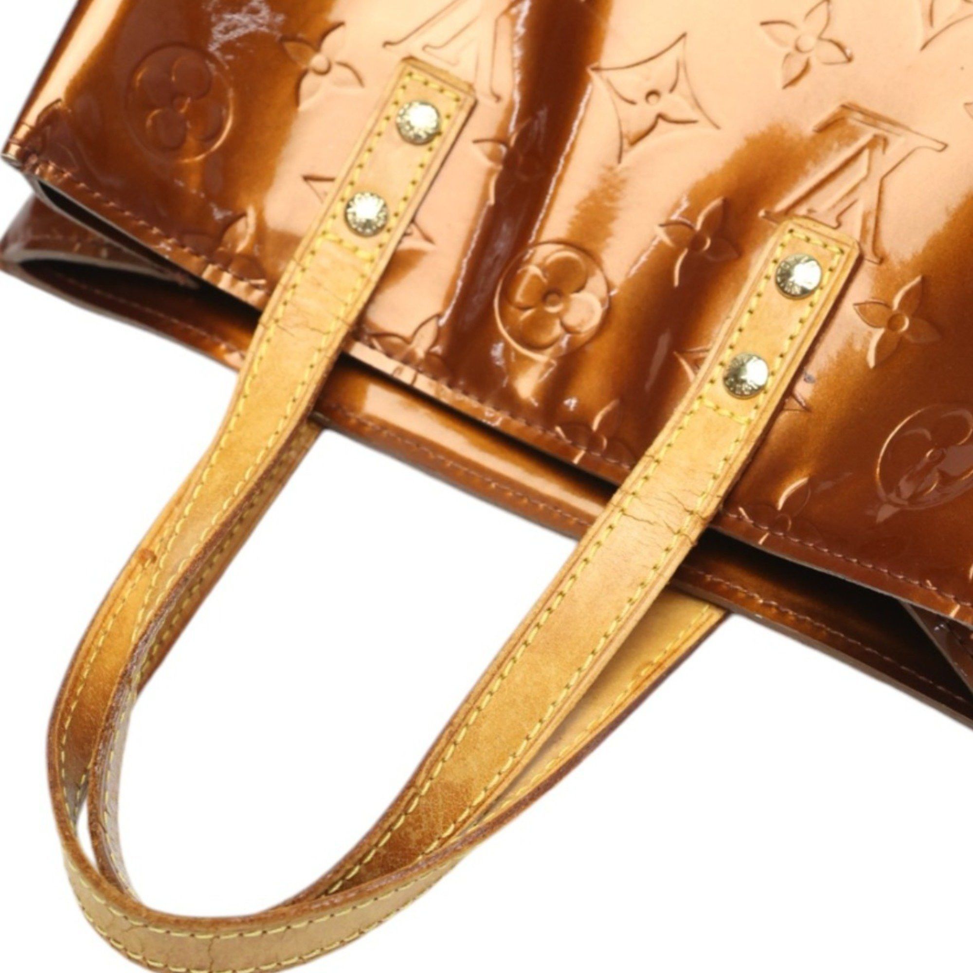 Louis Vuitton LOUIS VUITTON Handbag Reed PM Vernis Mini Bag Monogram M91146 Bronze Size ONE SIZE - 6 Thumbnail