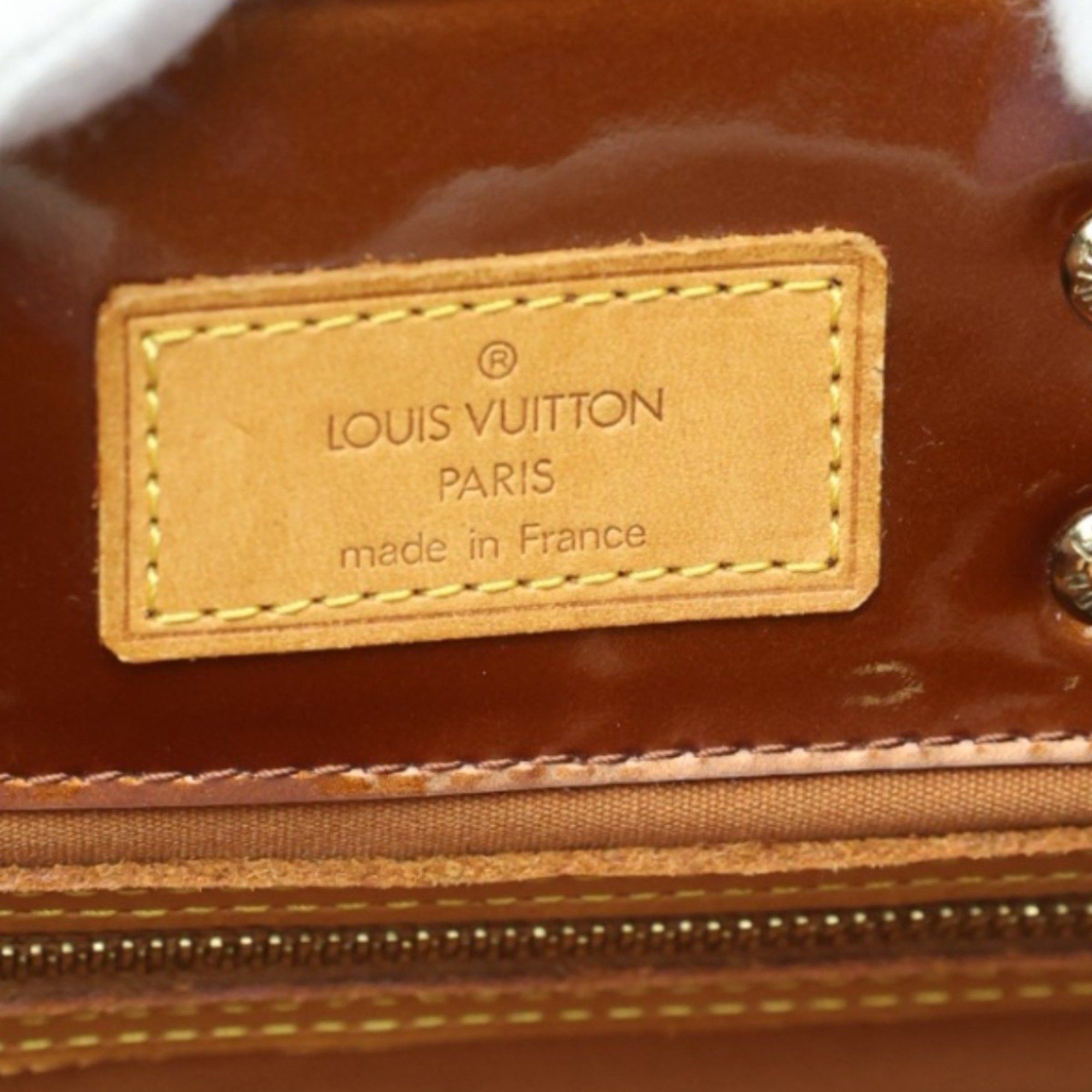 Louis Vuitton LOUIS VUITTON Handbag Reed PM Vernis Mini Bag Monogram M91146 Bronze Size ONE SIZE - 14 Thumbnail