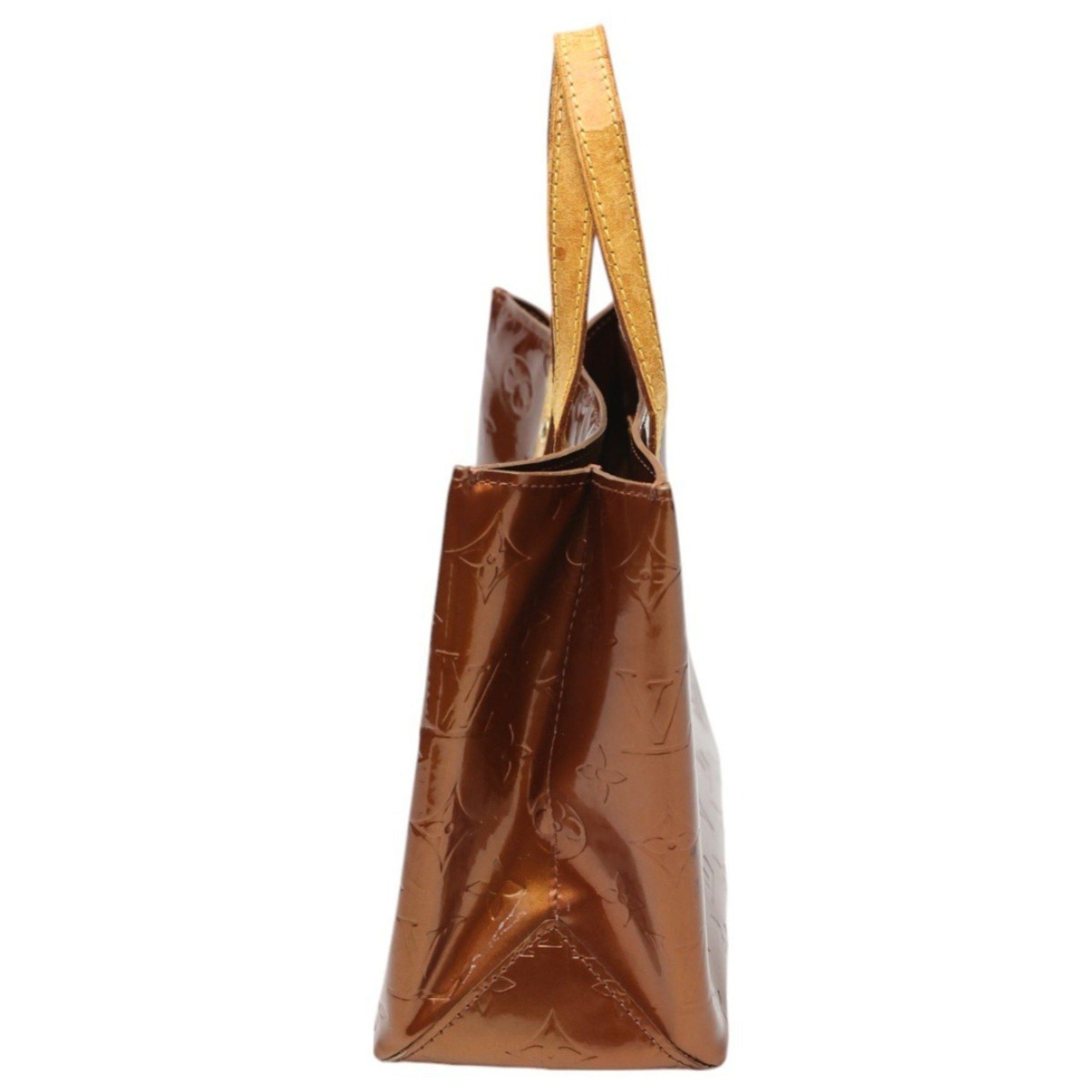 Louis Vuitton LOUIS VUITTON Handbag Reed PM Vernis Mini Bag Monogram M91146 Bronze Size ONE SIZE - 4 Thumbnail