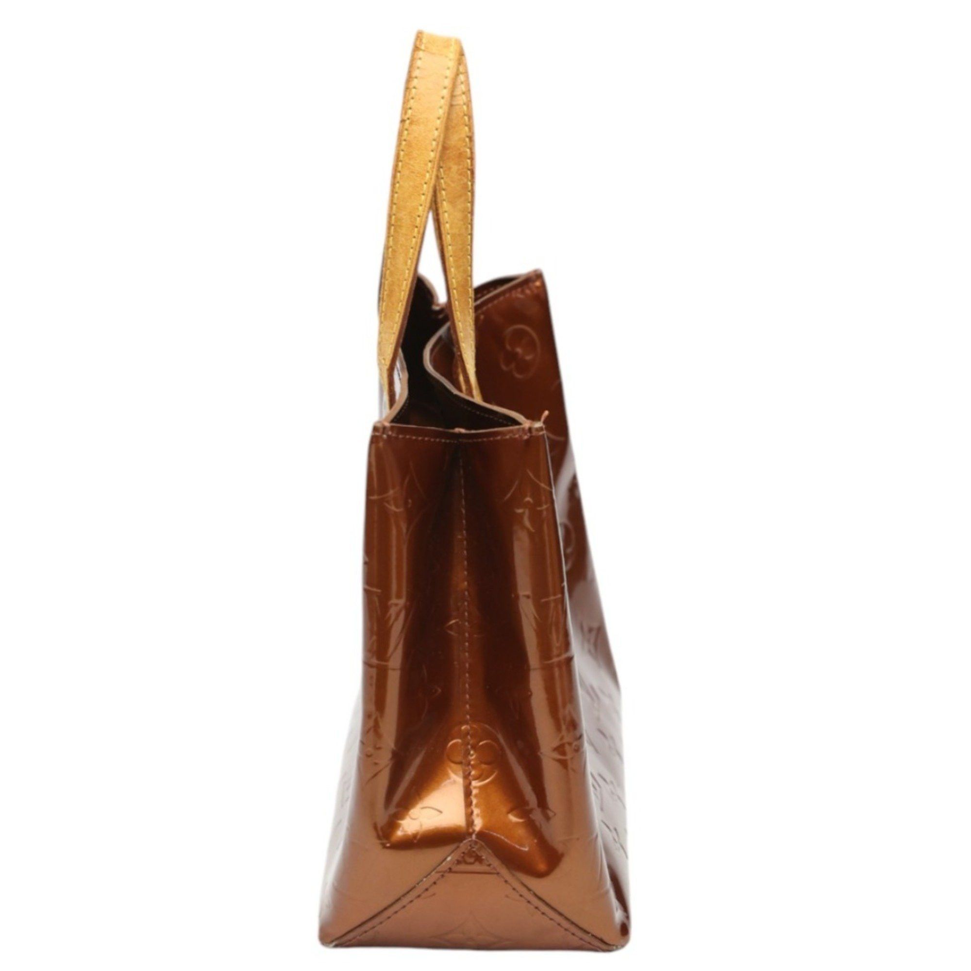 Louis Vuitton LOUIS VUITTON Handbag Reed PM Vernis Mini Bag Monogram M91146 Bronze Size ONE SIZE - 3 Thumbnail