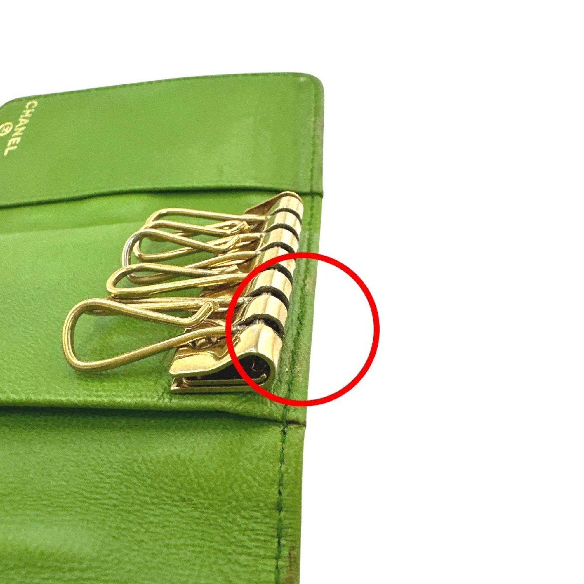 Chanel CHANEL Key Case, 6 Icon Line, Green Size ONE SIZE - 16 Thumbnail