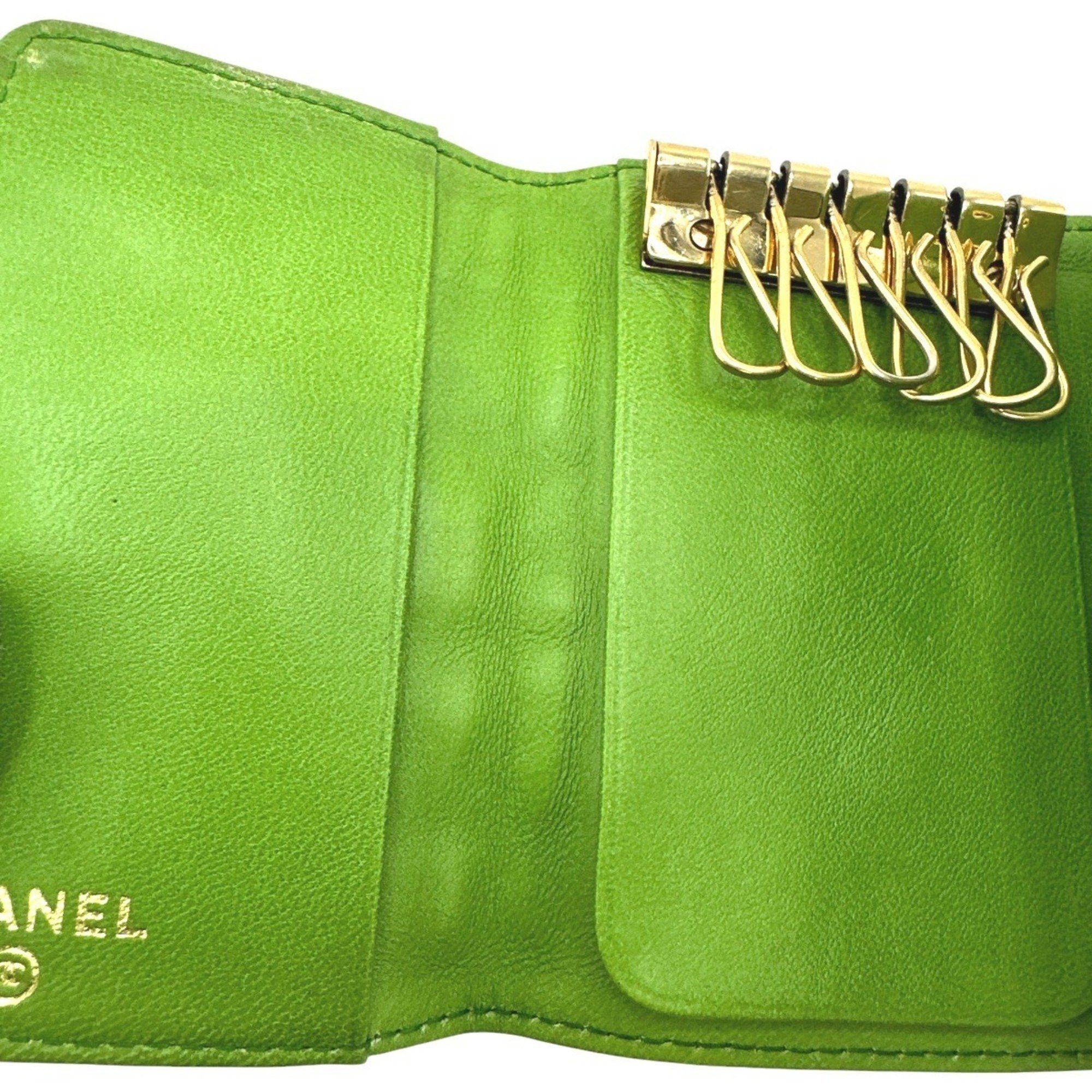 Chanel CHANEL Key Case, 6 Icon Line, Green Size ONE SIZE - 12 Thumbnail
