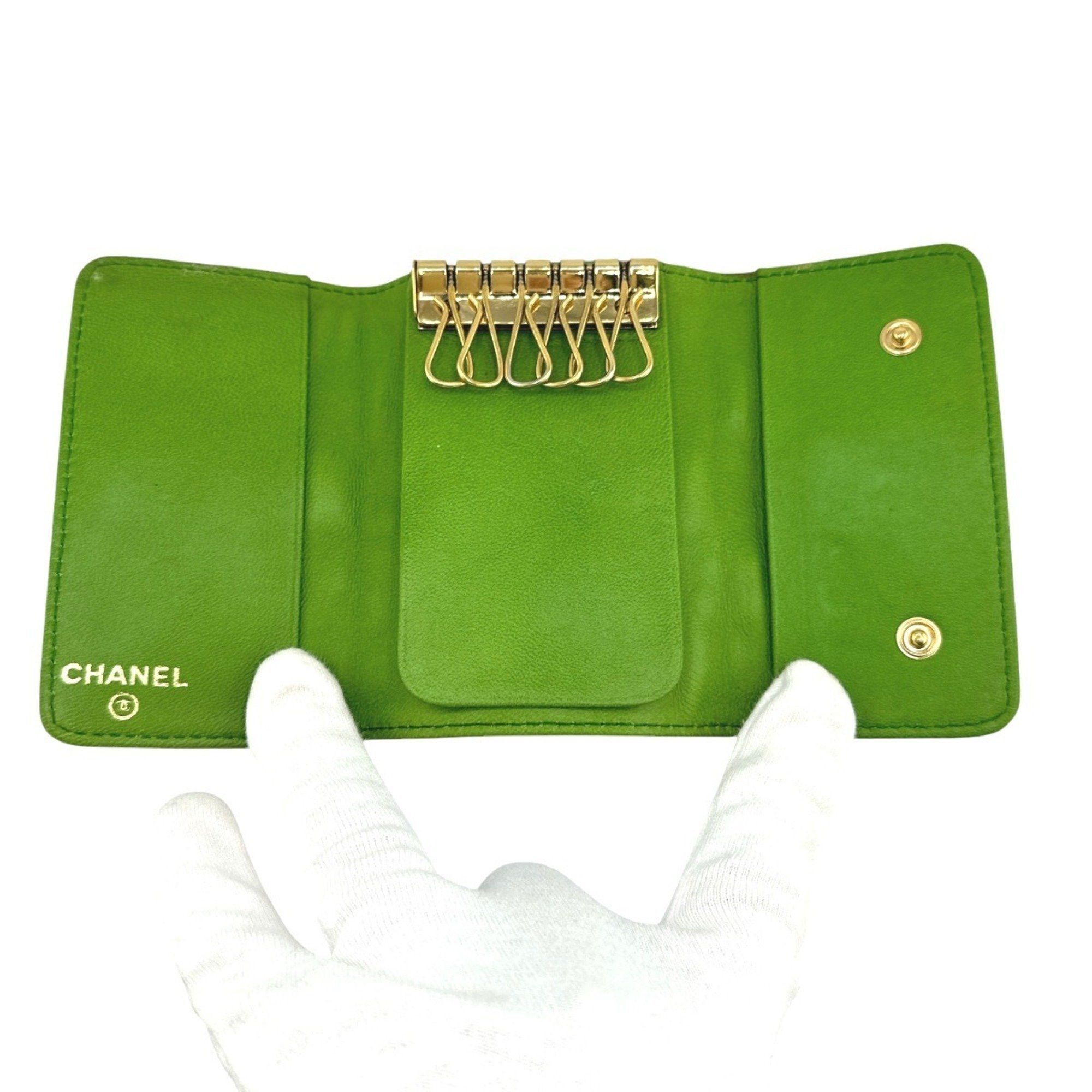 Chanel CHANEL Key Case, 6 Icon Line, Green Size ONE SIZE - 11 Thumbnail