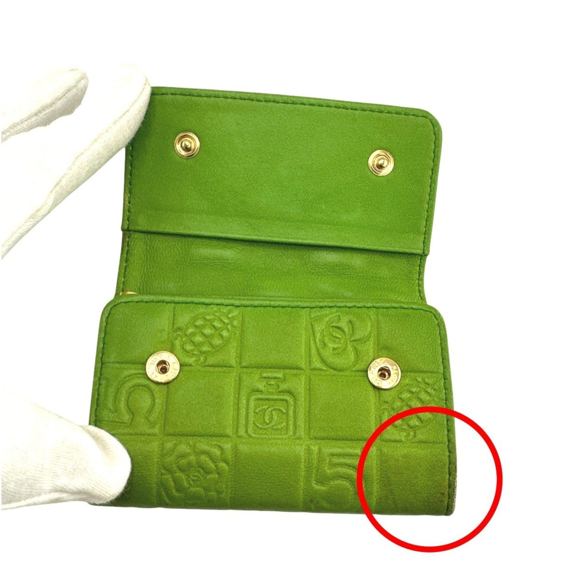 Chanel CHANEL Key Case, 6 Icon Line, Green Size ONE SIZE - 10 Thumbnail