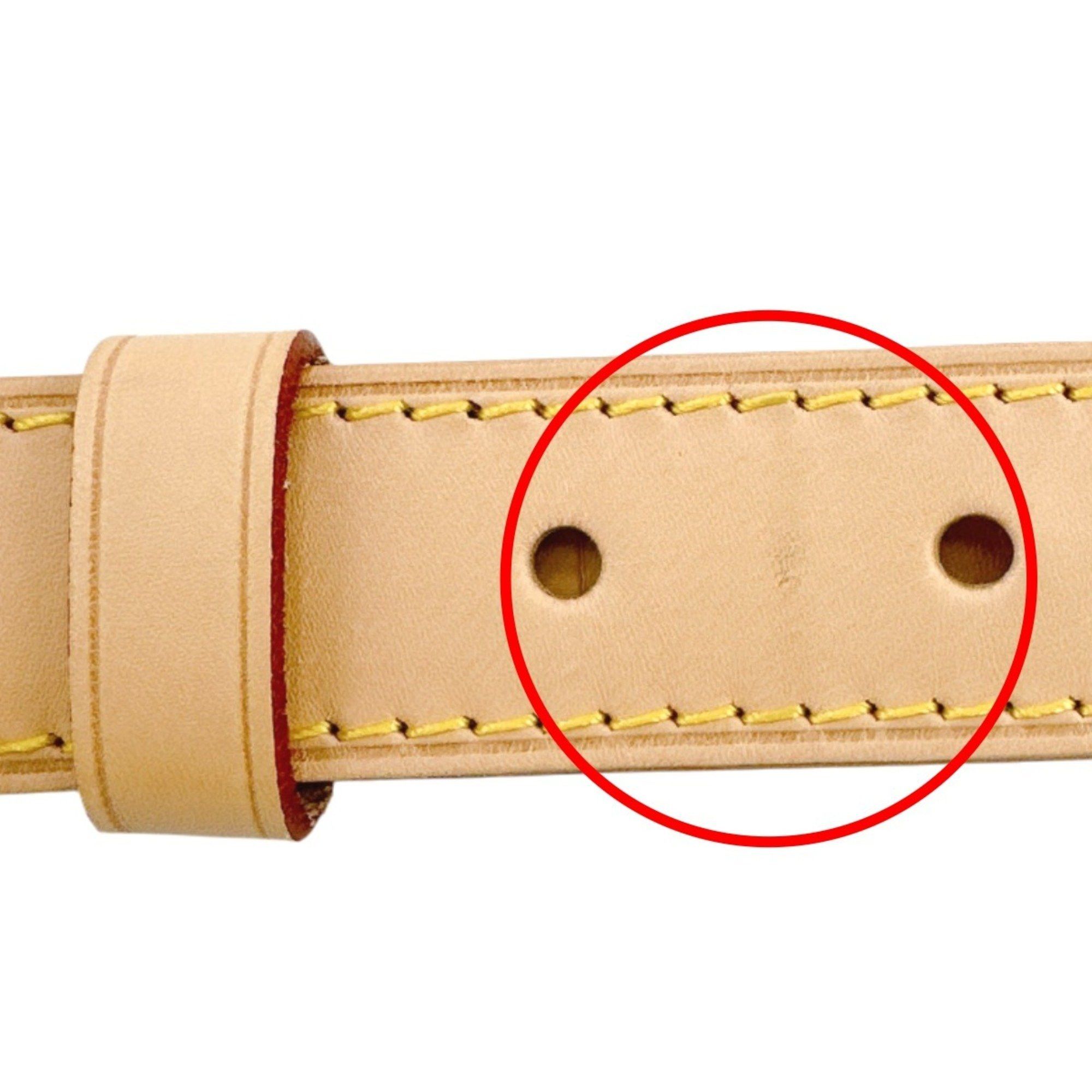 Louis Vuitton Louis Vuitton Shoulder strap, shoulder tanned leather, bag accessory, J14103, beige Size ONE SIZE - 5 Thumbnail