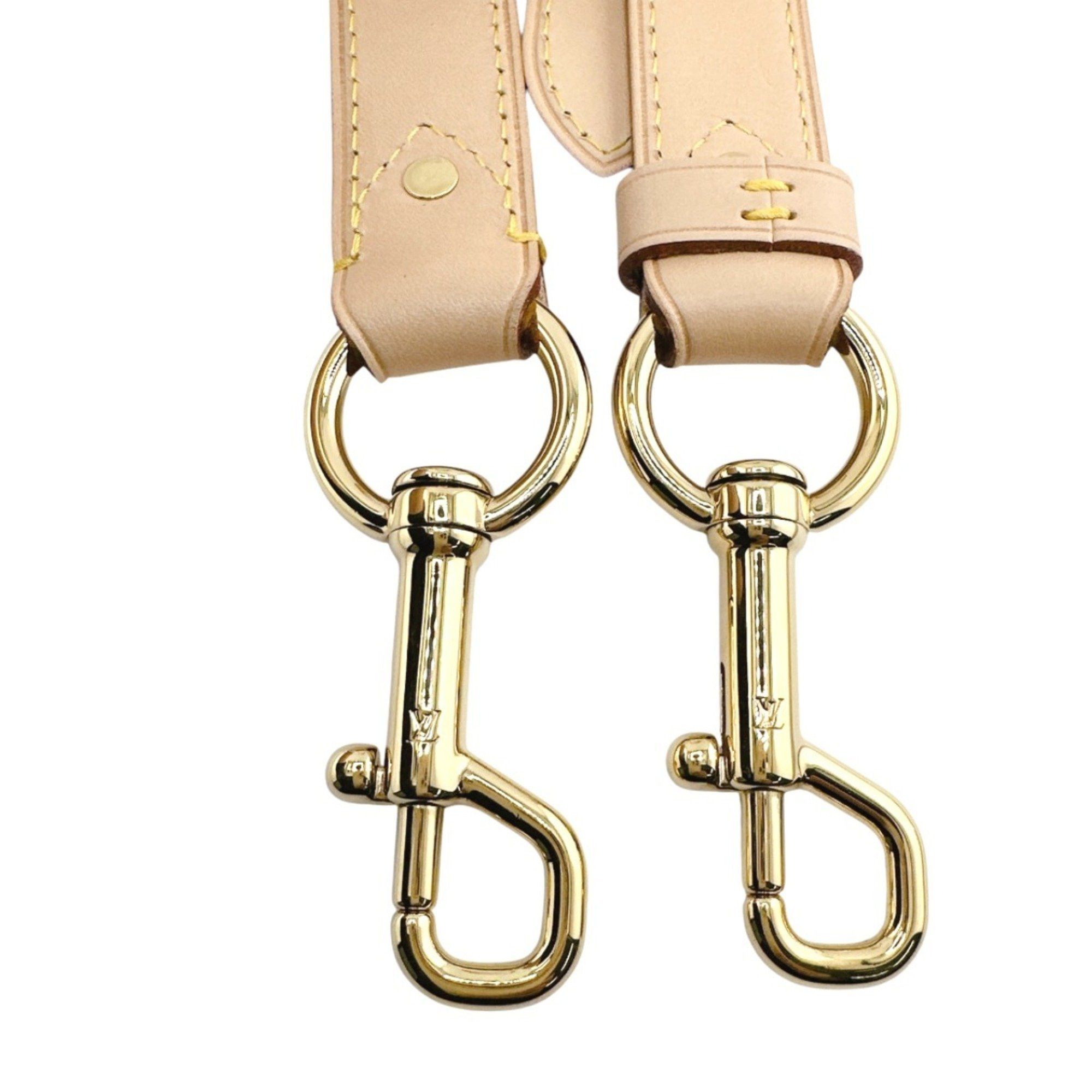 Louis Vuitton Louis Vuitton Shoulder strap, shoulder tanned leather, bag accessory, J14103, beige Size ONE SIZE - 4 Thumbnail