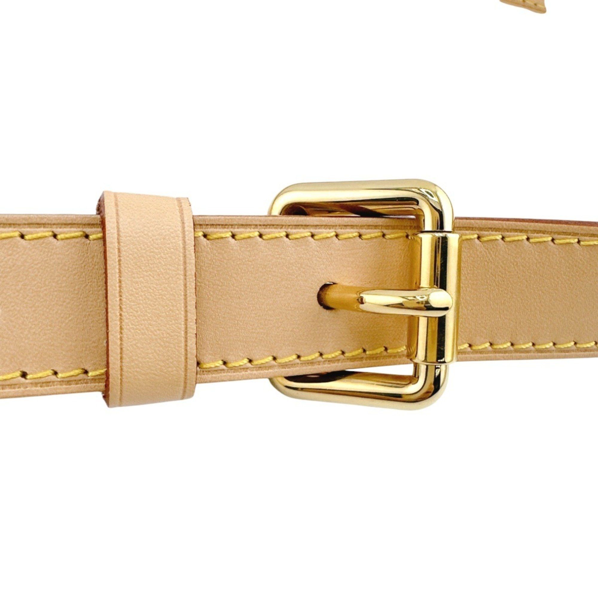 Louis Vuitton Louis Vuitton Shoulder strap, shoulder tanned leather, bag accessory, J14103, beige Size ONE SIZE - 7 Thumbnail