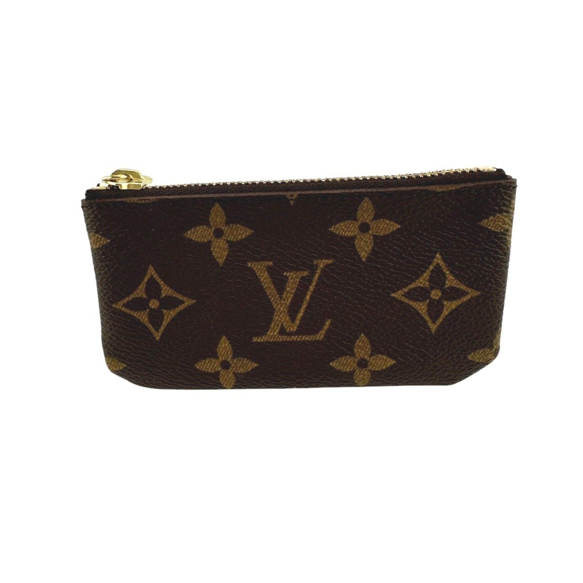 Louis Vuitton Louis Vuitton Key Case, Coin Purse and Monogram Pochette Cle, Canvas, M62650, Brown Size ONE SIZE - 2 Thumbnail