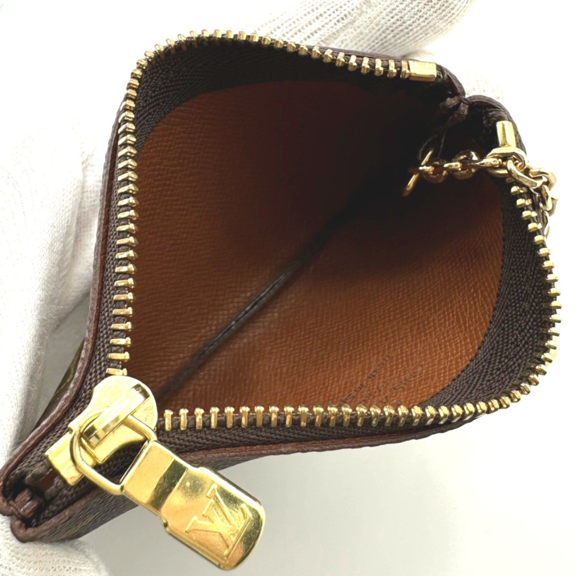 Louis Vuitton Louis Vuitton Key Case, Coin Purse and Monogram Pochette Cle, Canvas, M62650, Brown Size ONE SIZE - 8 Thumbnail