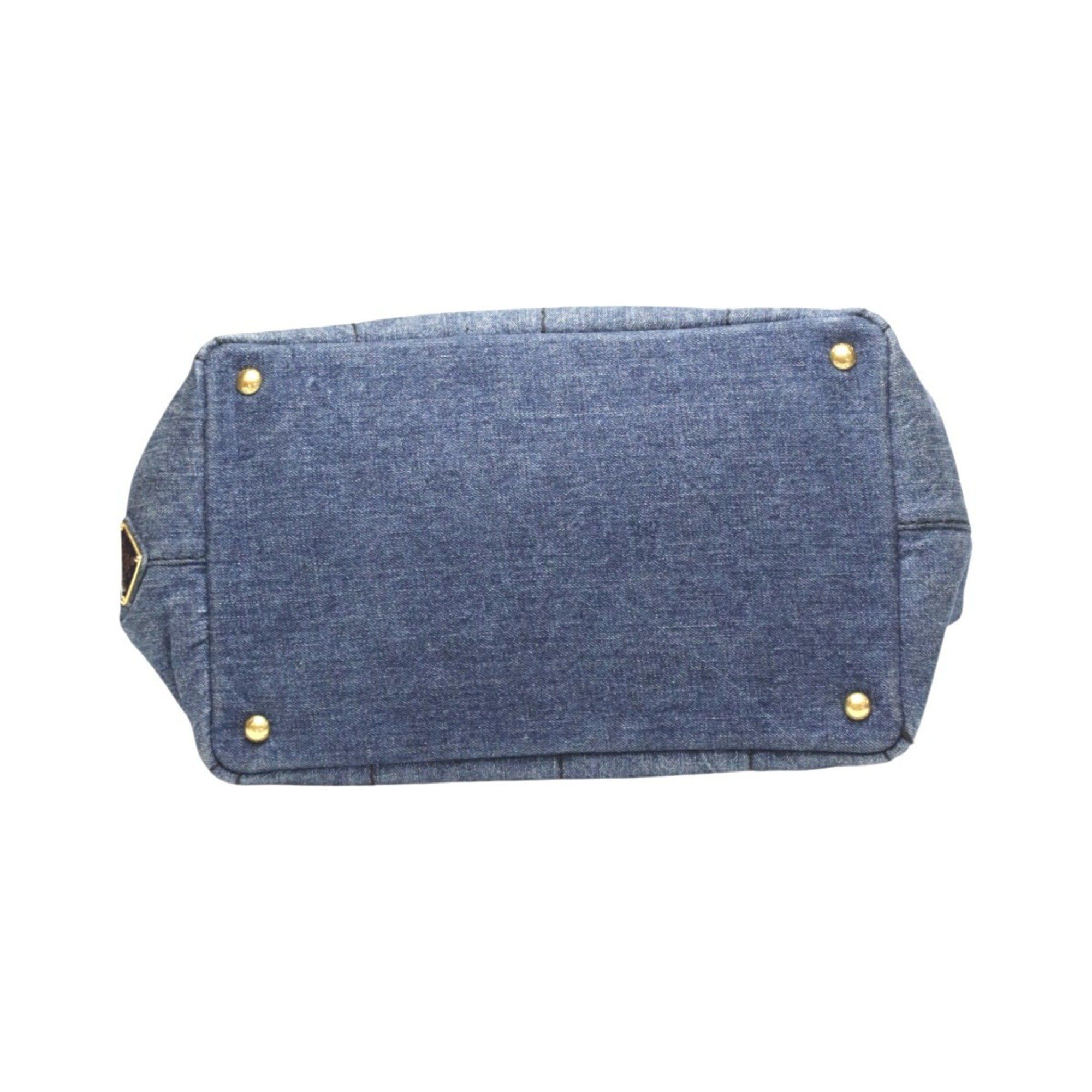 Prada PRADA Tote Bag Canapa Denim 1BG439 Blue Size ONE SIZE - 5 Thumbnail