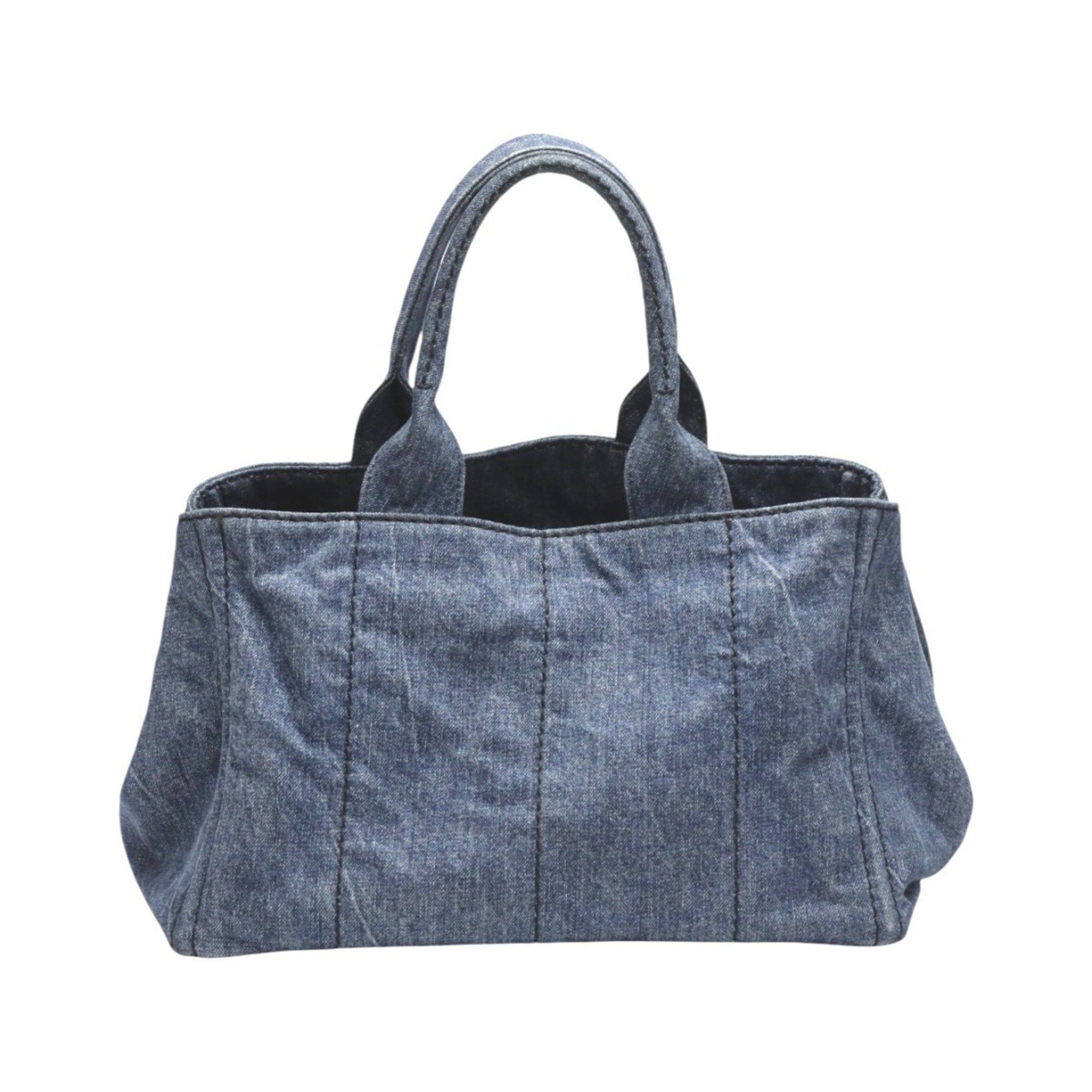 Prada PRADA Tote Bag Canapa Denim 1BG439 Blue Size ONE SIZE - 2 Thumbnail