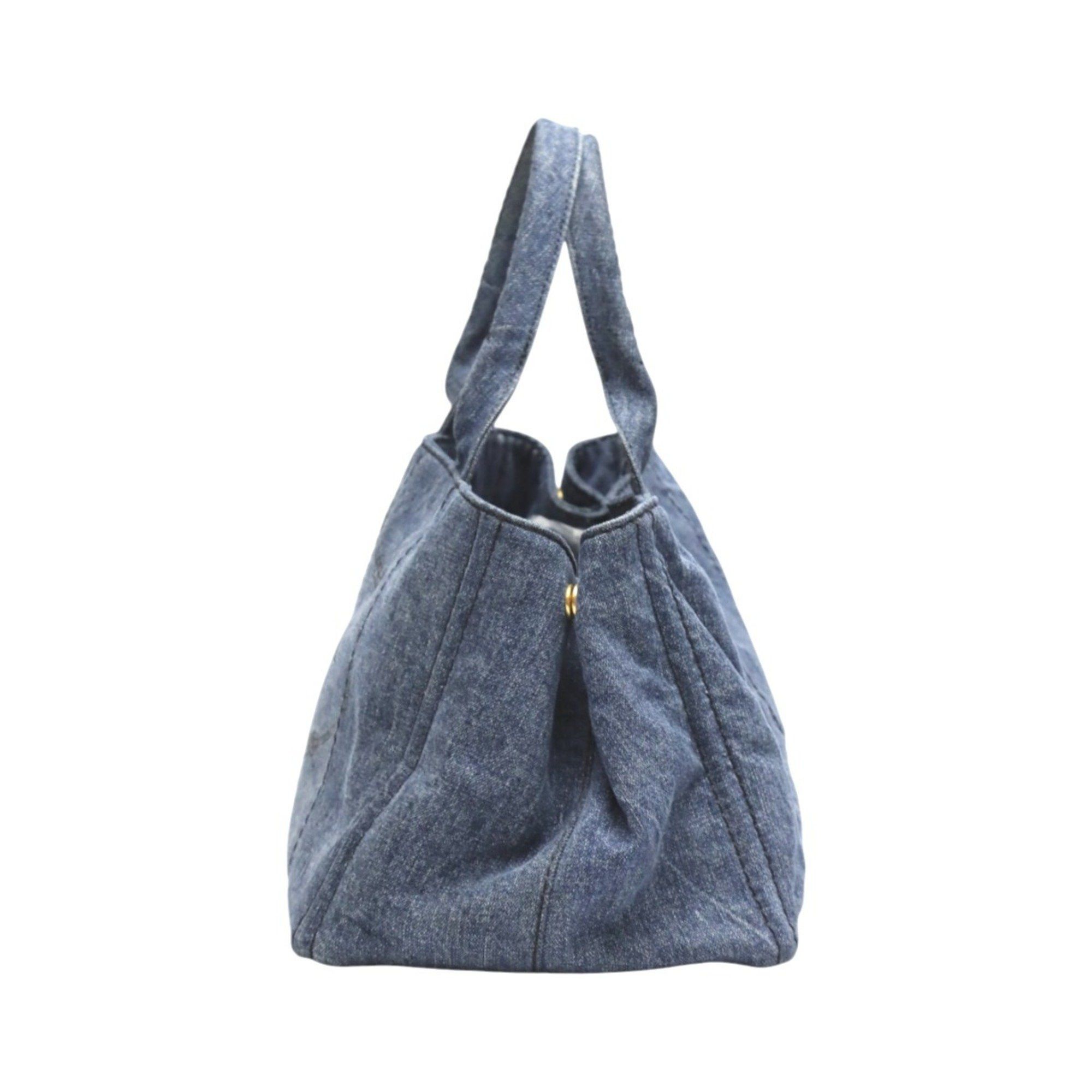 Prada PRADA Tote Bag Canapa Denim 1BG439 Blue Size ONE SIZE - 3 Thumbnail
