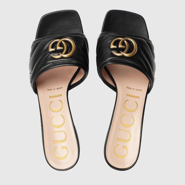 Gucci Gucci Double G Marmont Slide Sandals SIZE 40.5 Size ONE SIZE - 2 Thumbnail