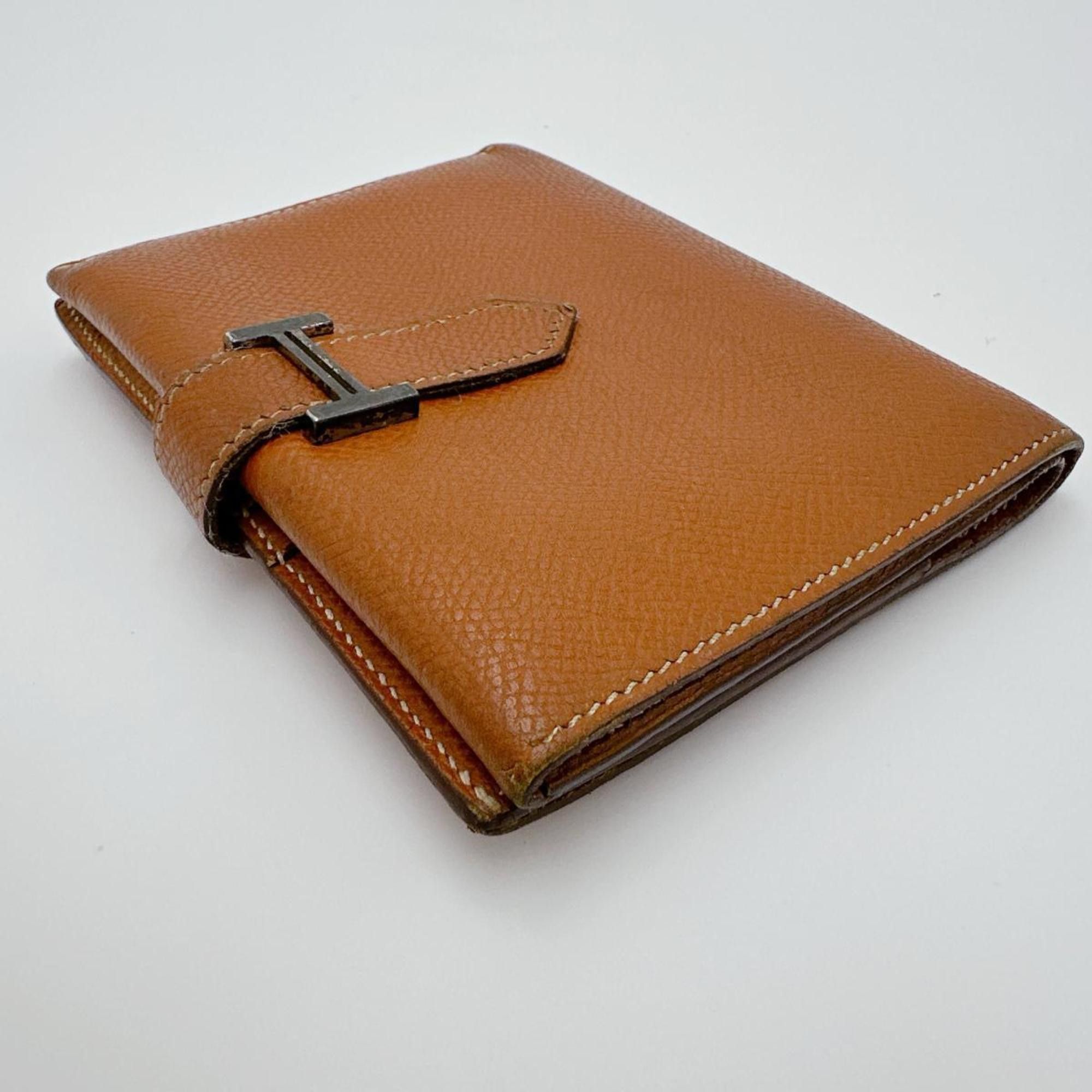 Hermes Hermes Bi-fold wallet, 2-fold SV hardware, Bearn Compact, Brown Size ONE SIZE - 5 Thumbnail
