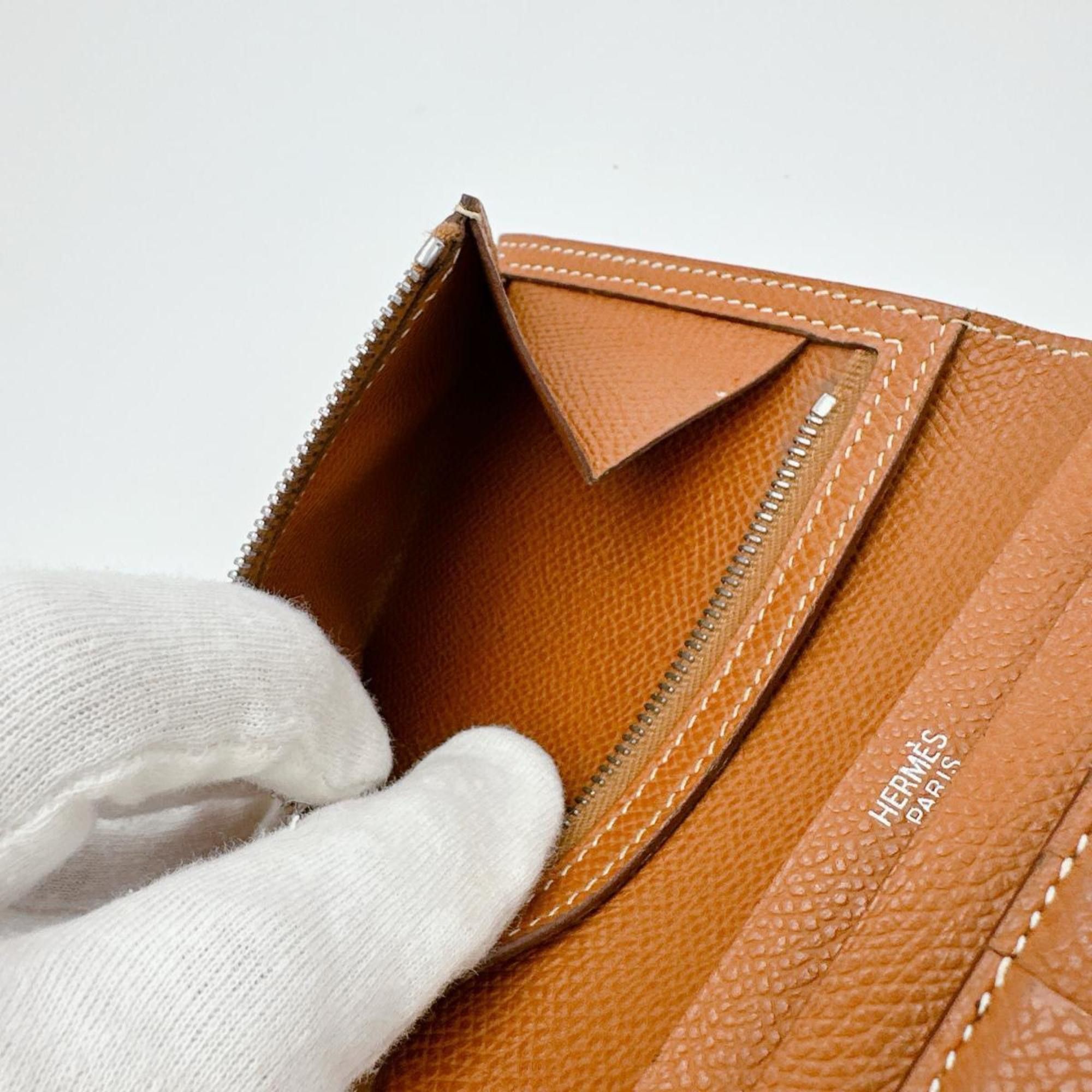 Hermes Hermes Bi-fold wallet, 2-fold SV hardware, Bearn Compact, Brown Size ONE SIZE - 17 Thumbnail