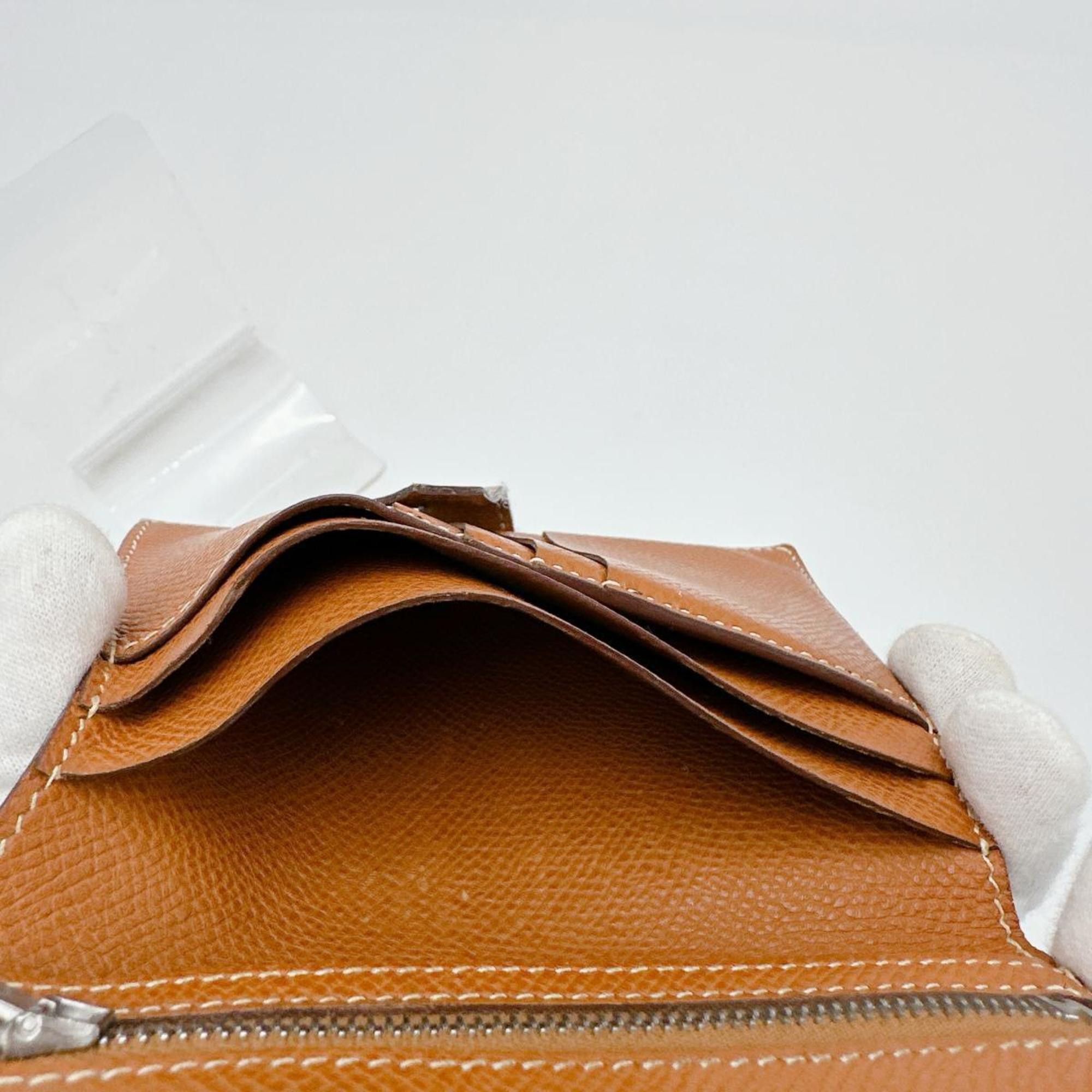 Hermes Hermes Bi-fold wallet, 2-fold SV hardware, Bearn Compact, Brown Size ONE SIZE - 19 Thumbnail