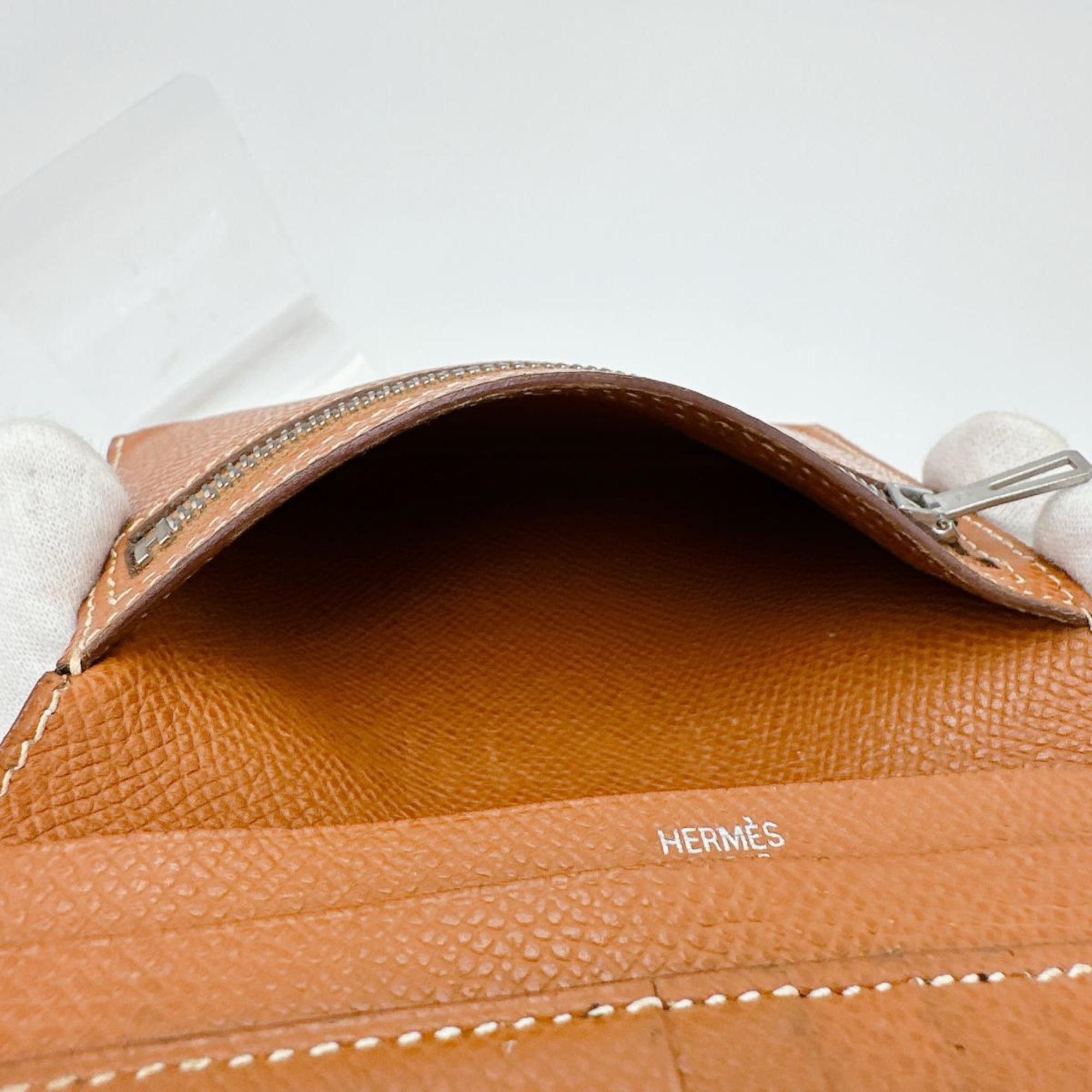Hermes Hermes Bi-fold wallet, 2-fold SV hardware, Bearn Compact, Brown Size ONE SIZE - 18 Thumbnail