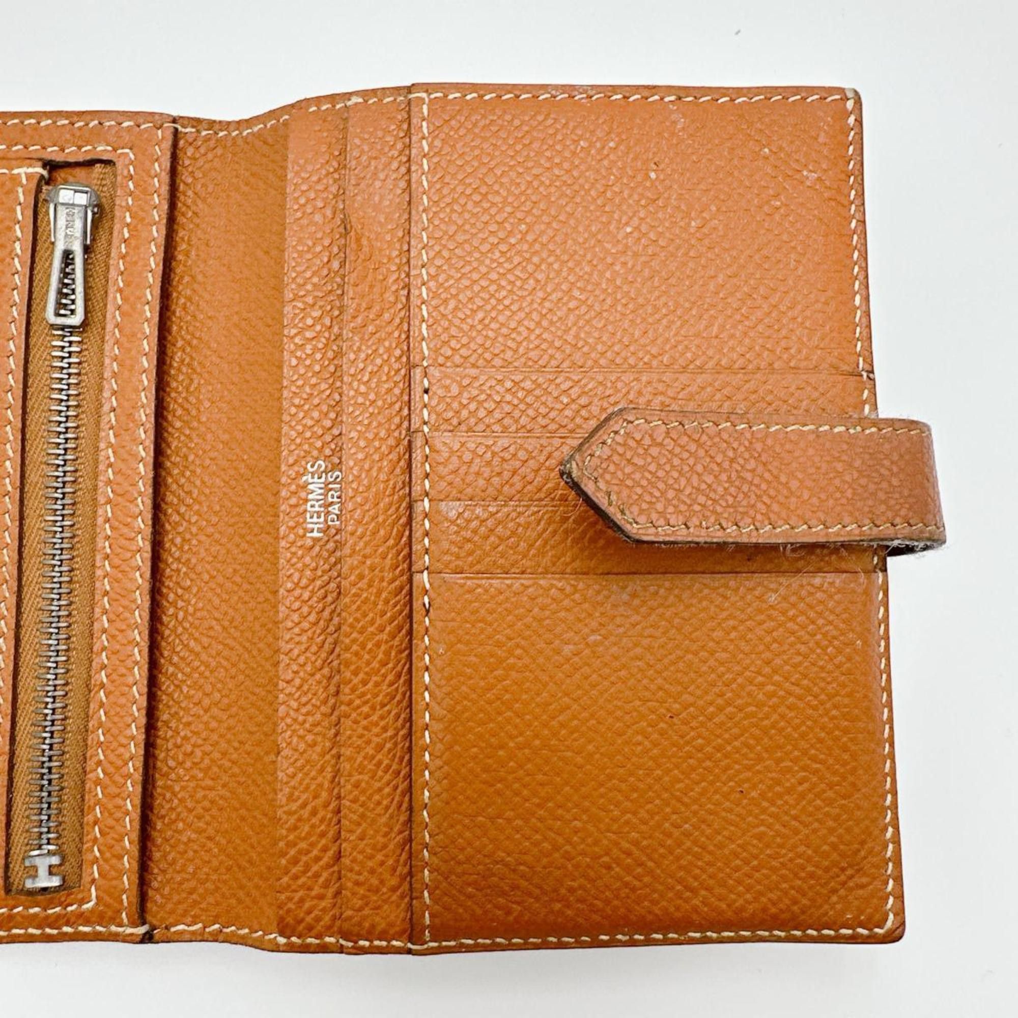 Hermes Hermes Bi-fold wallet, 2-fold SV hardware, Bearn Compact, Brown Size ONE SIZE - 15 Thumbnail