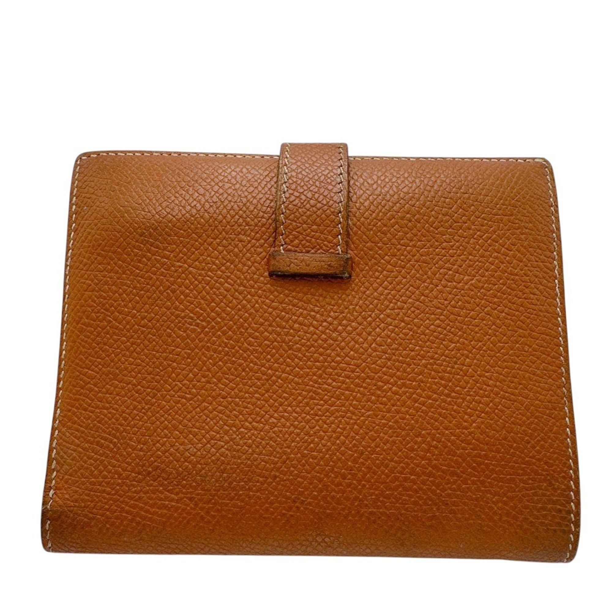 Hermes Hermes Bi-fold wallet, 2-fold SV hardware, Bearn Compact, Brown Size ONE SIZE - 2 Thumbnail