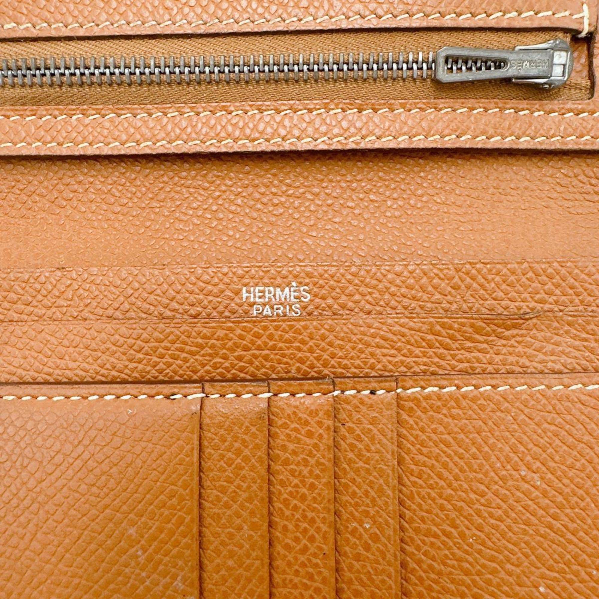 Hermes Hermes Bi-fold wallet, 2-fold SV hardware, Bearn Compact, Brown Size ONE SIZE - 22 Thumbnail