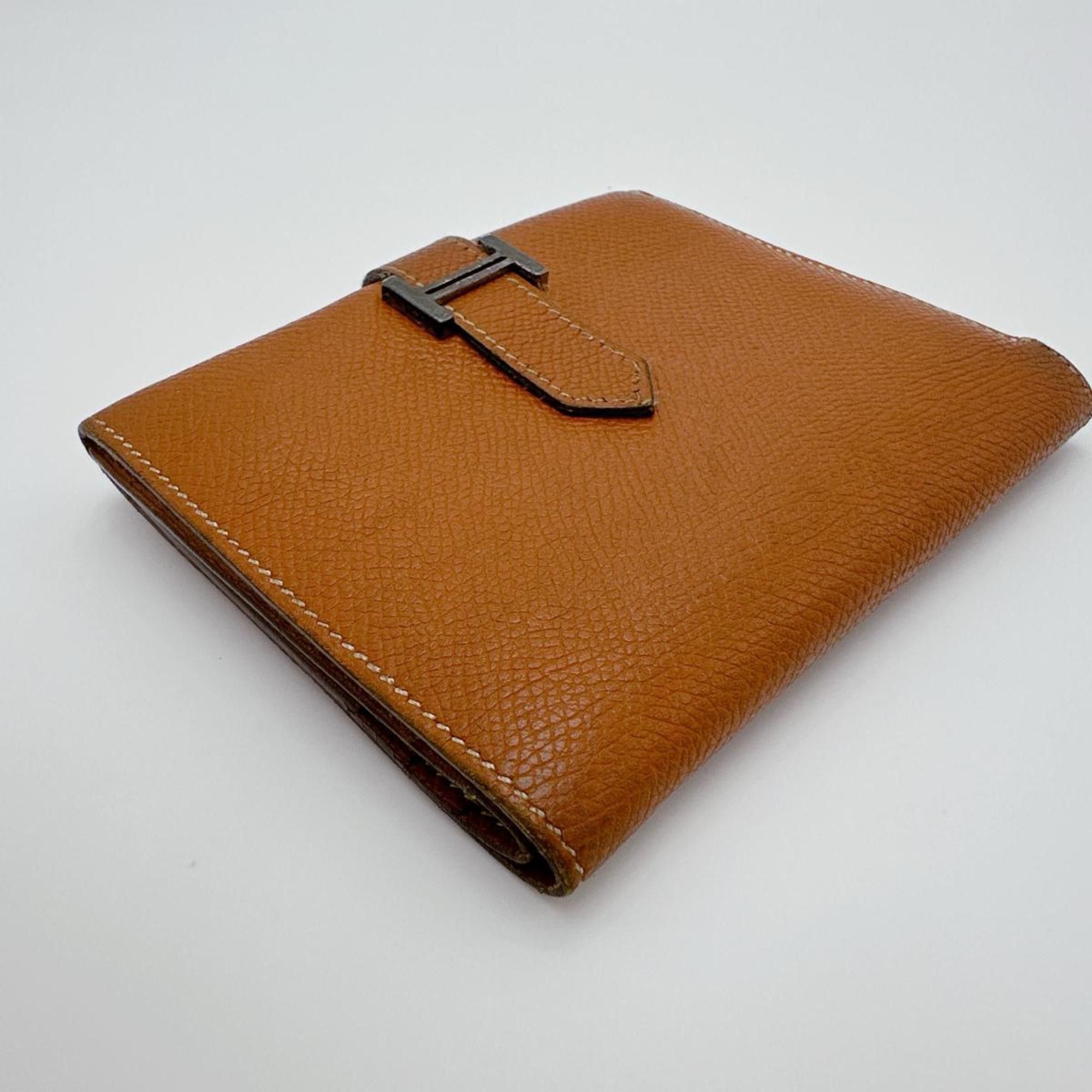 Hermes Hermes Bi-fold wallet, 2-fold SV hardware, Bearn Compact, Brown Size ONE SIZE - 6 Thumbnail