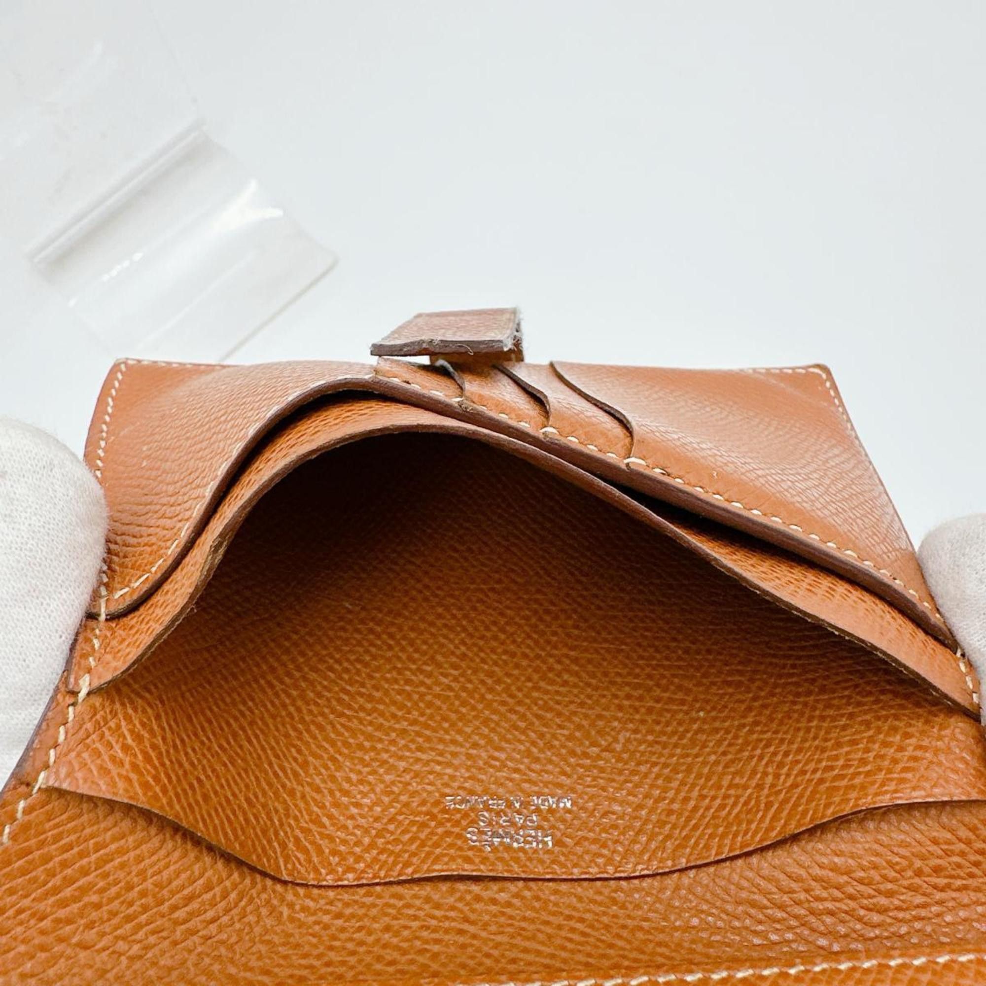 Hermes Hermes Bi-fold wallet, 2-fold SV hardware, Bearn Compact, Brown Size ONE SIZE - 20 Thumbnail