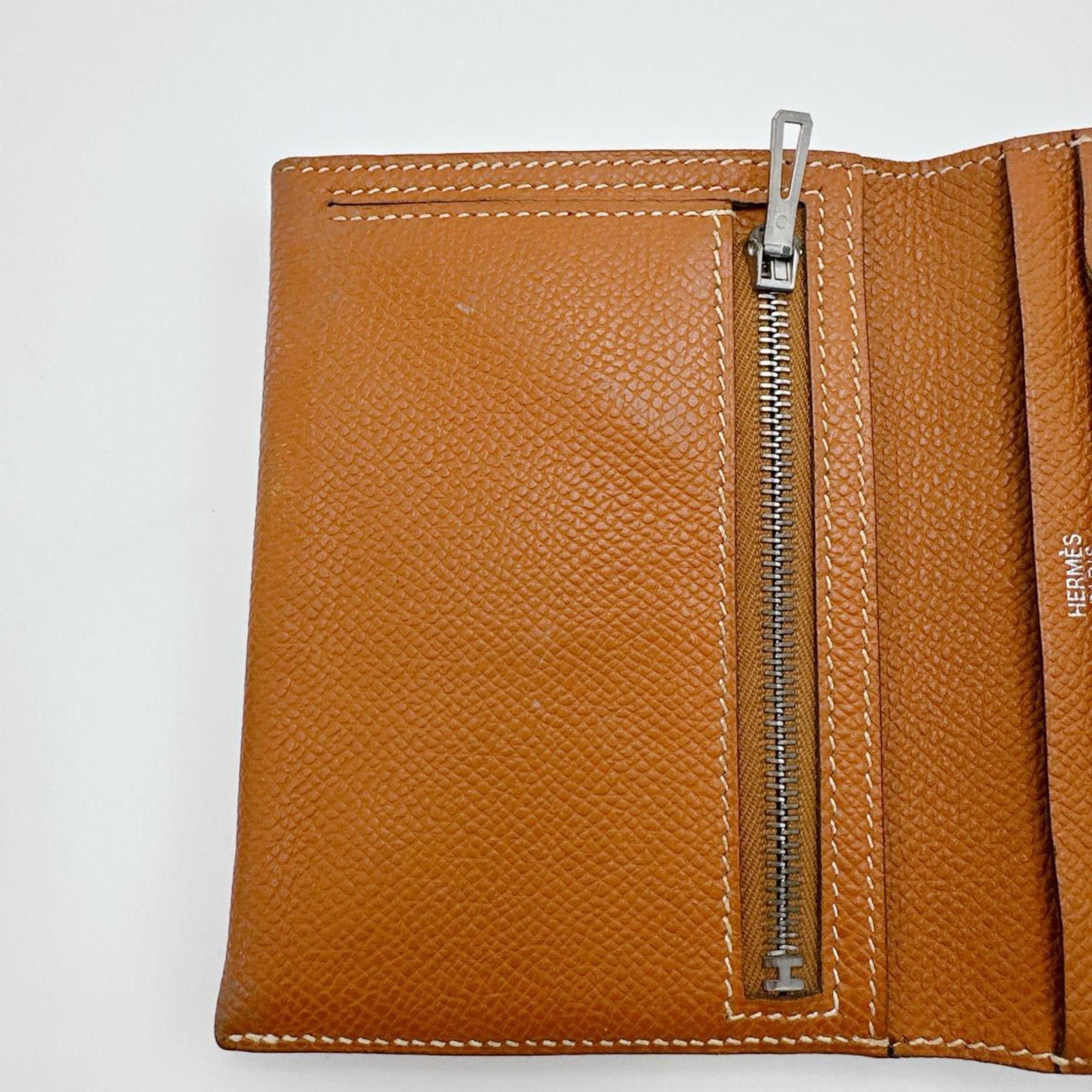 Hermes Hermes Bi-fold wallet, 2-fold SV hardware, Bearn Compact, Brown Size ONE SIZE - 14 Thumbnail
