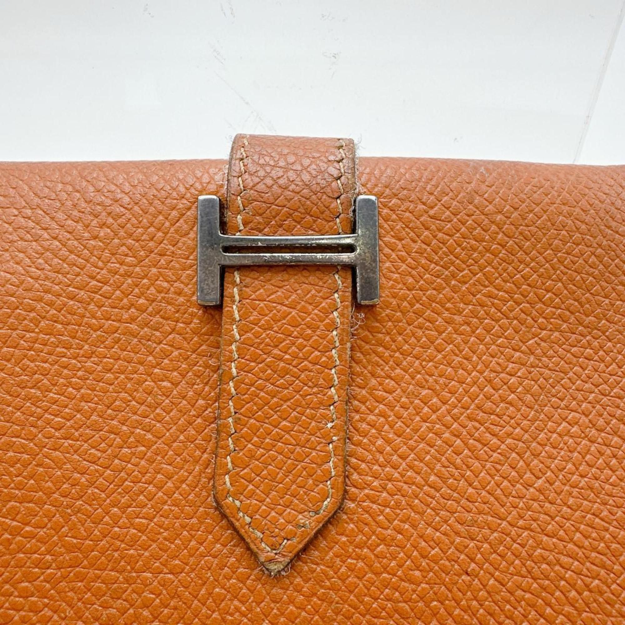 Hermes Hermes Bi-fold wallet, 2-fold SV hardware, Bearn Compact, Brown Size ONE SIZE - 7 Thumbnail