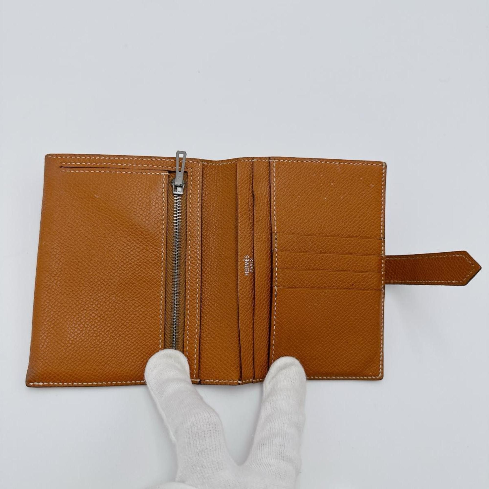 Hermes Hermes Bi-fold wallet, 2-fold SV hardware, Bearn Compact, Brown Size ONE SIZE - 13 Thumbnail