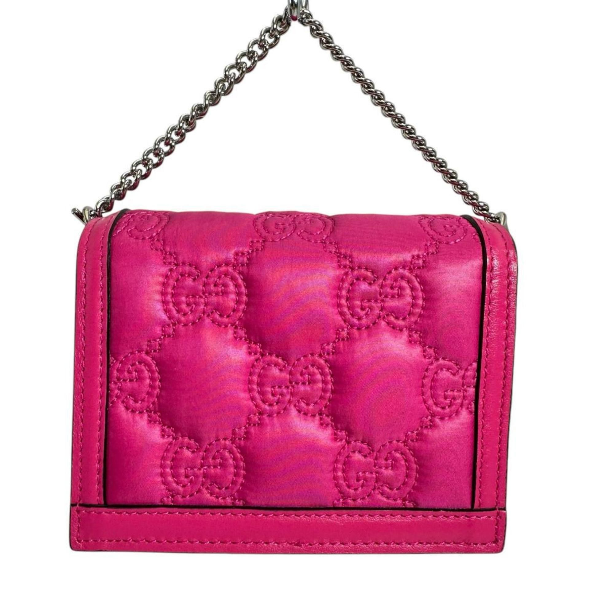 Gucci GUCCI Handbag 2WAY Bag GG Mini Matelasse Nylon Pink Size ONE SIZE - 3 Thumbnail